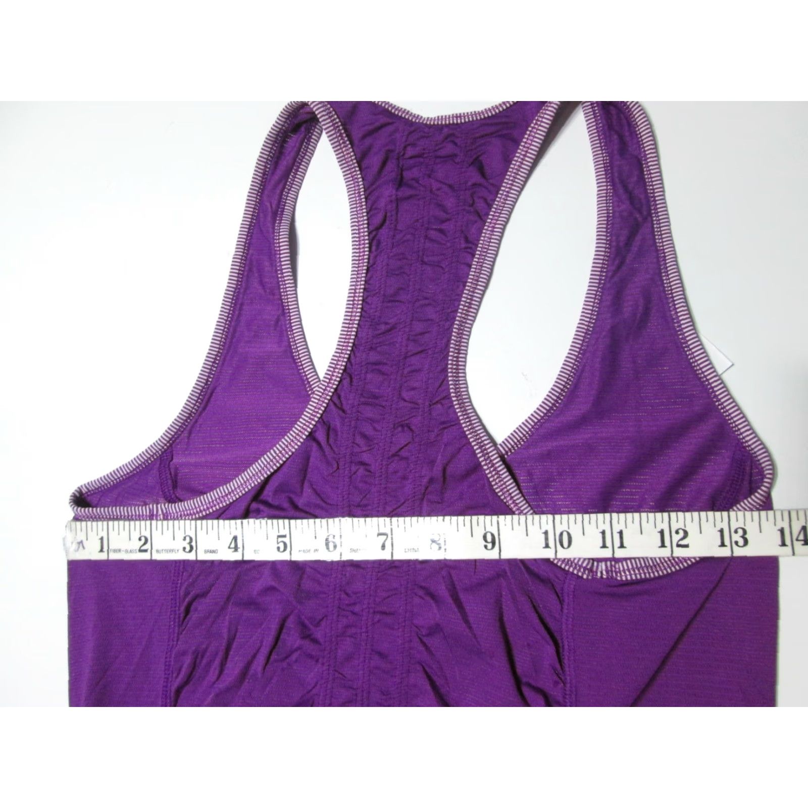 Lululemon Lululemon Womens Tank Purple Racerback Ruched Drawstring Activewear Size 4 Size S / US 4 / IT 40 - 7 Thumbnail