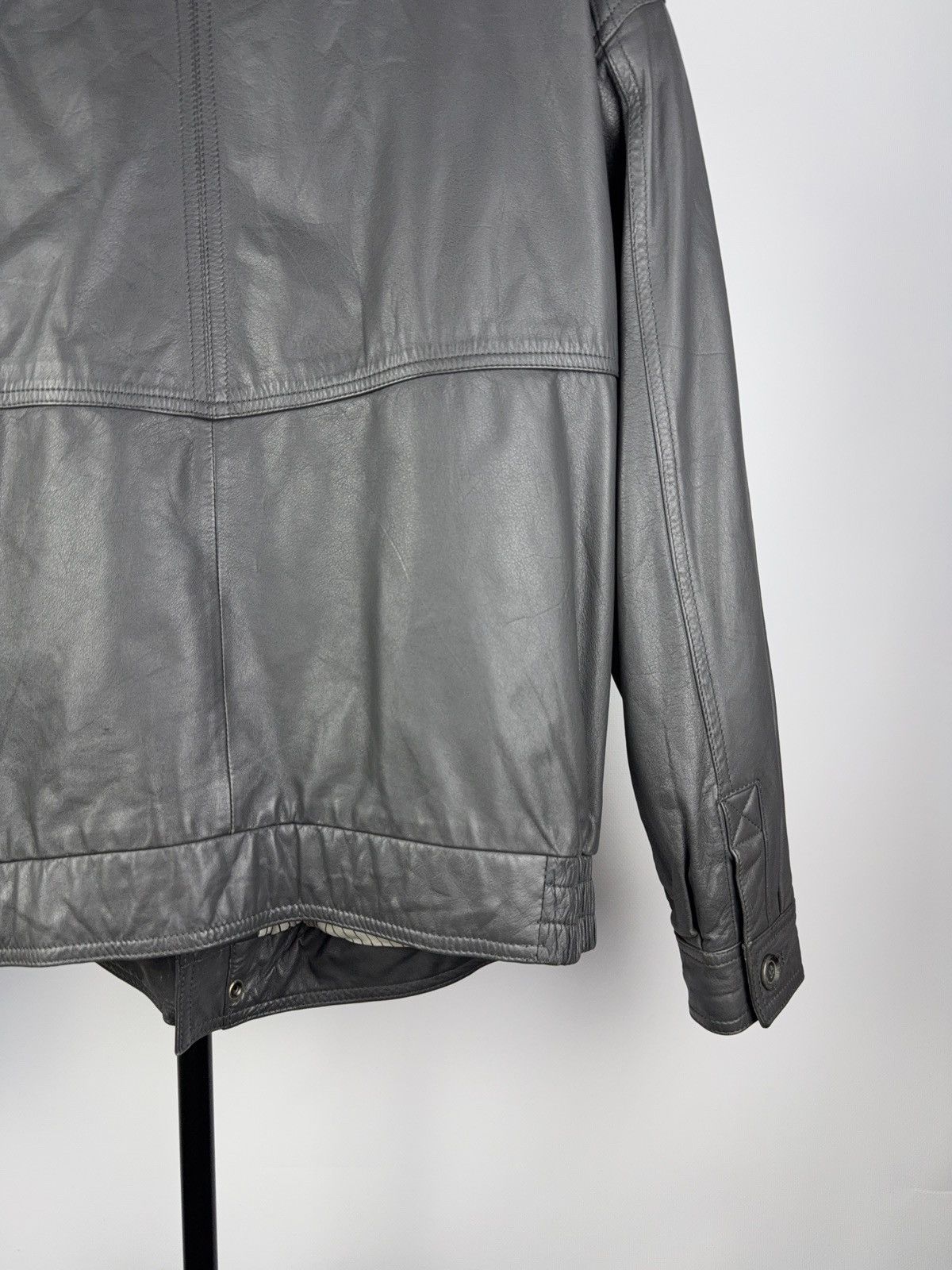 Vintage Vintage 90s Avant Garde Leather Leonardo Biker MOTO Jacket Size US M / EU 48-50 / 2 - 12 Thumbnail