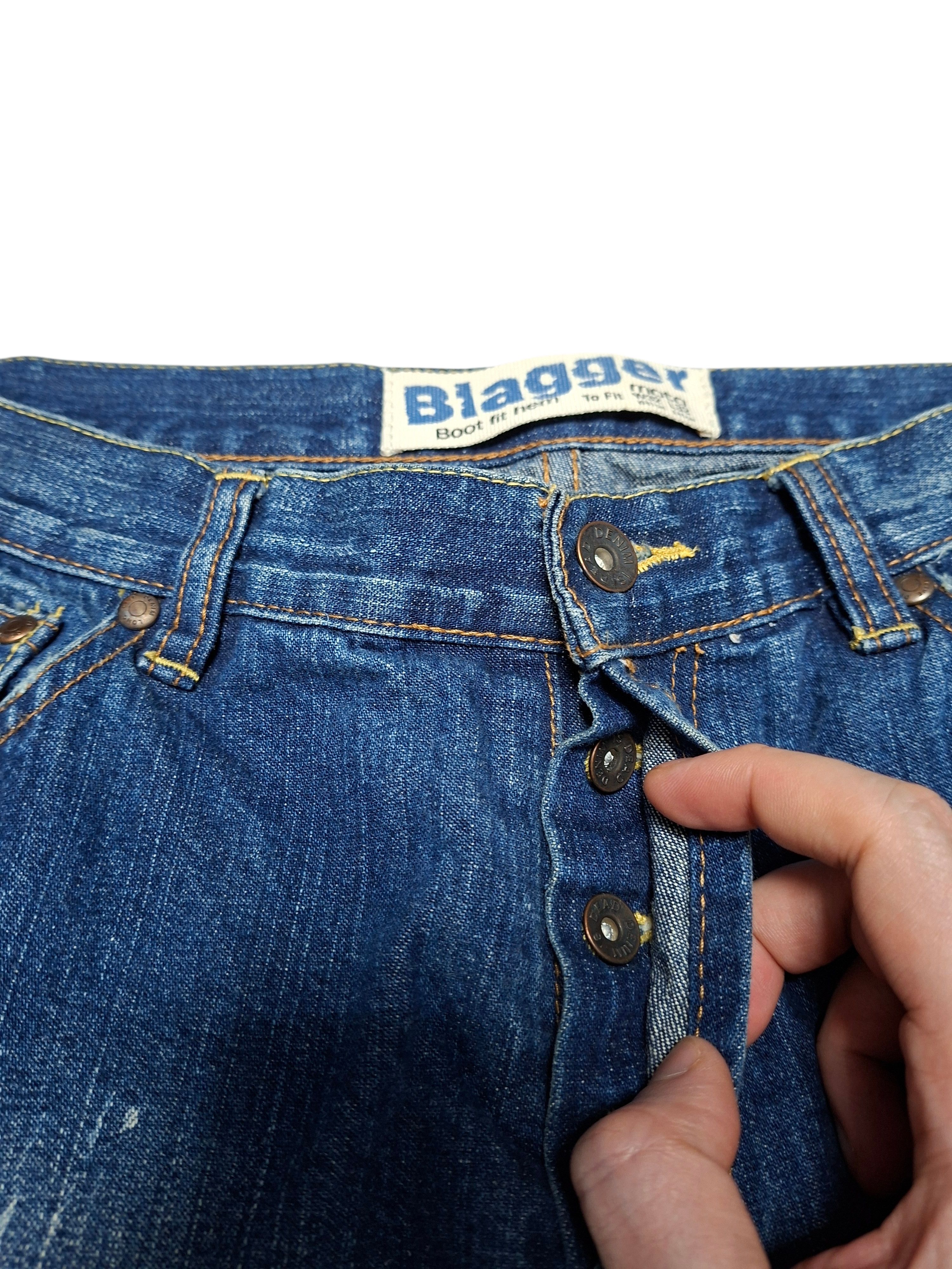 Japanese Brand BLAGGER DISTRESSED BOOT FIT AVANT GARDE VINTAGE JEANS DENIM Size US 32 / EU 48 - 3 Thumbnail