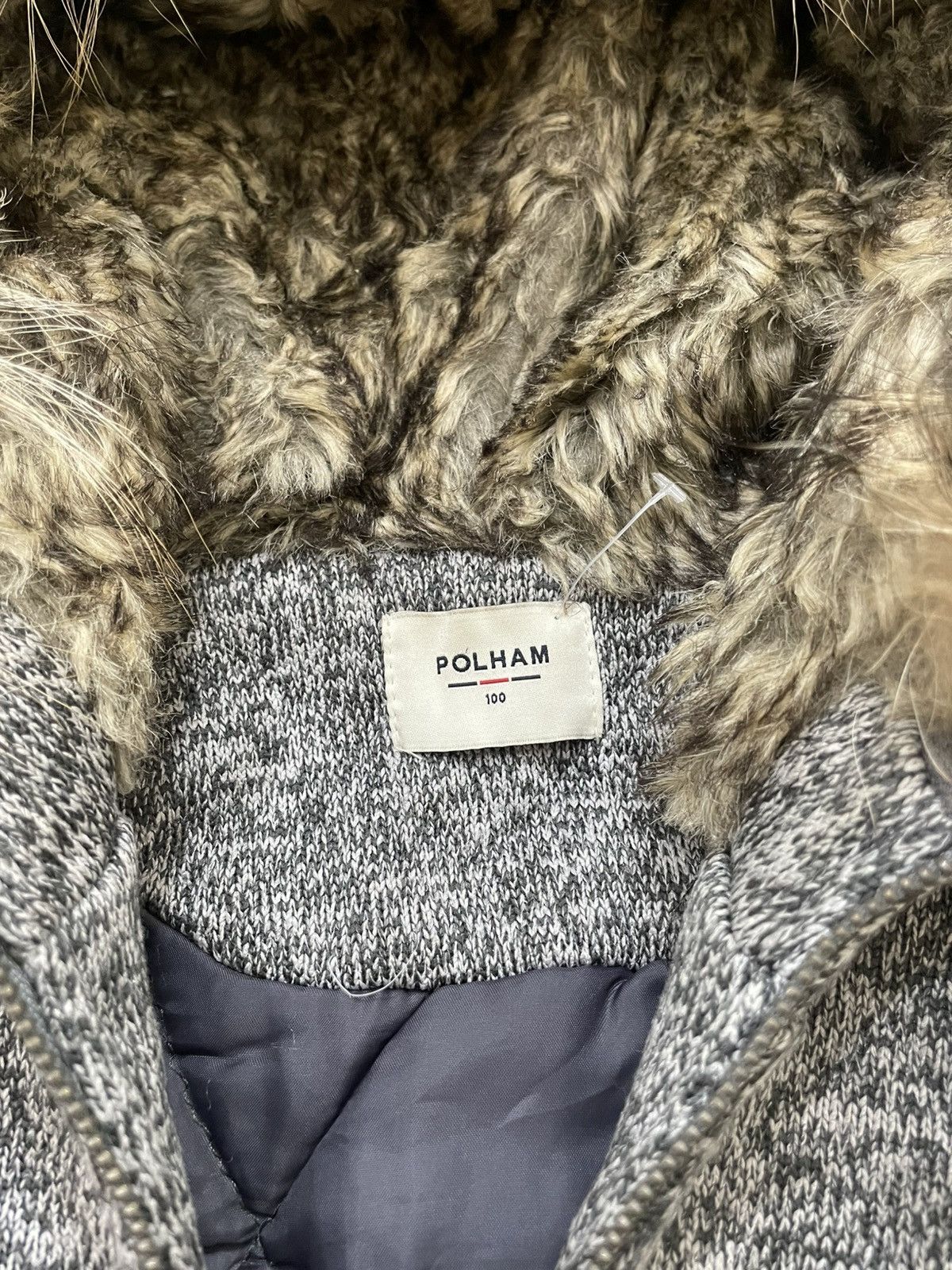 Japanese Brand 2000s Japan Grey Jacket with Faux Fur Hooded Size US XL / EU 56 / 4 - 6 Thumbnail