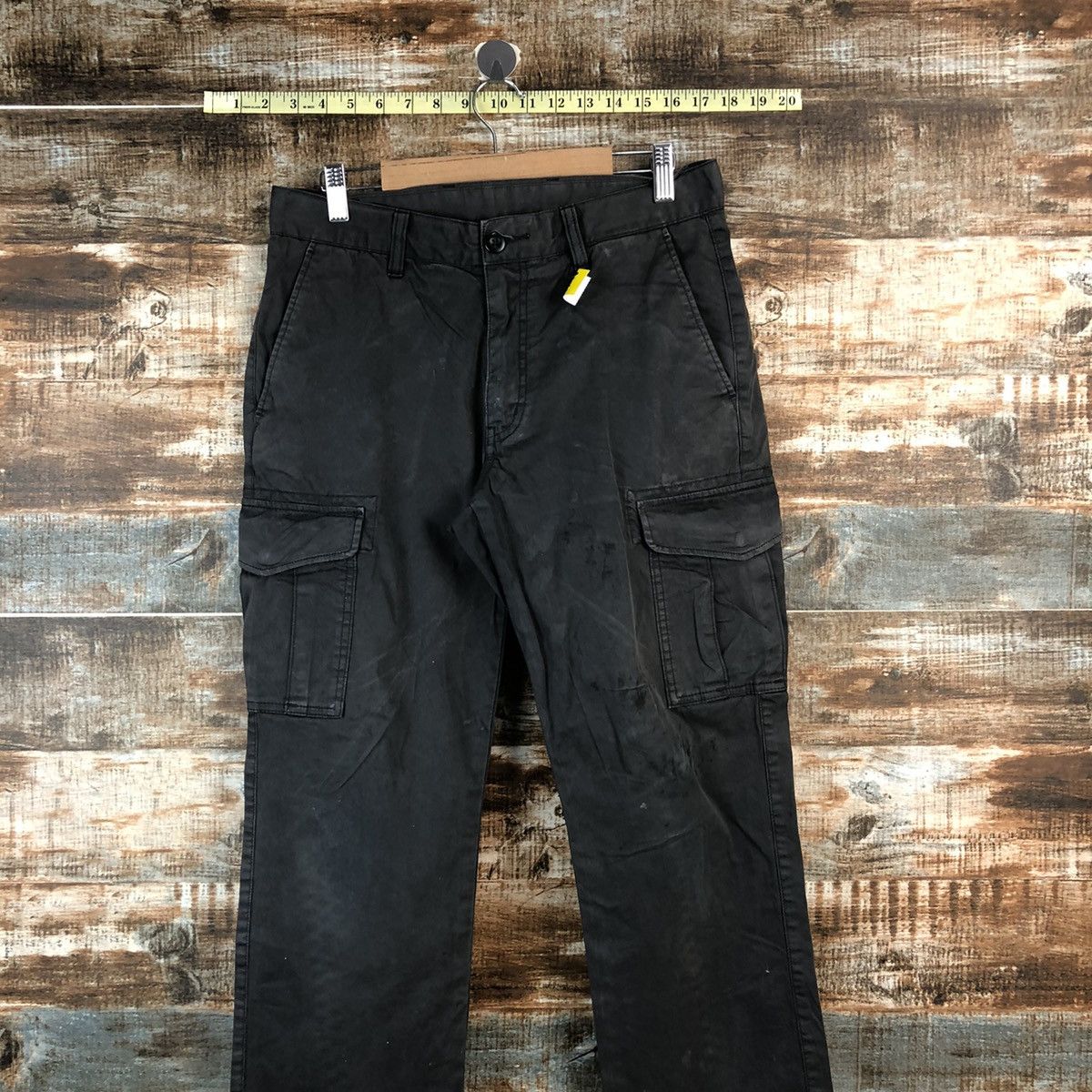Japanese Brand Uniqlo Black Cargo utility tactical Multipocket Pants #A2561 Size US 30 / EU 46 - 2 Thumbnail