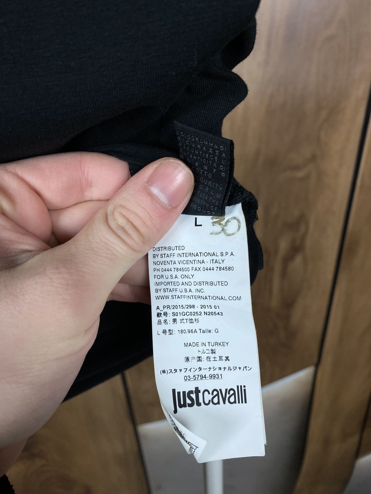 Just Cavalli 🍇T-Shirt Just Cavalli 3D Logo Tee🍇 Size US L / EU 52-54 / 3 - 12 Thumbnail