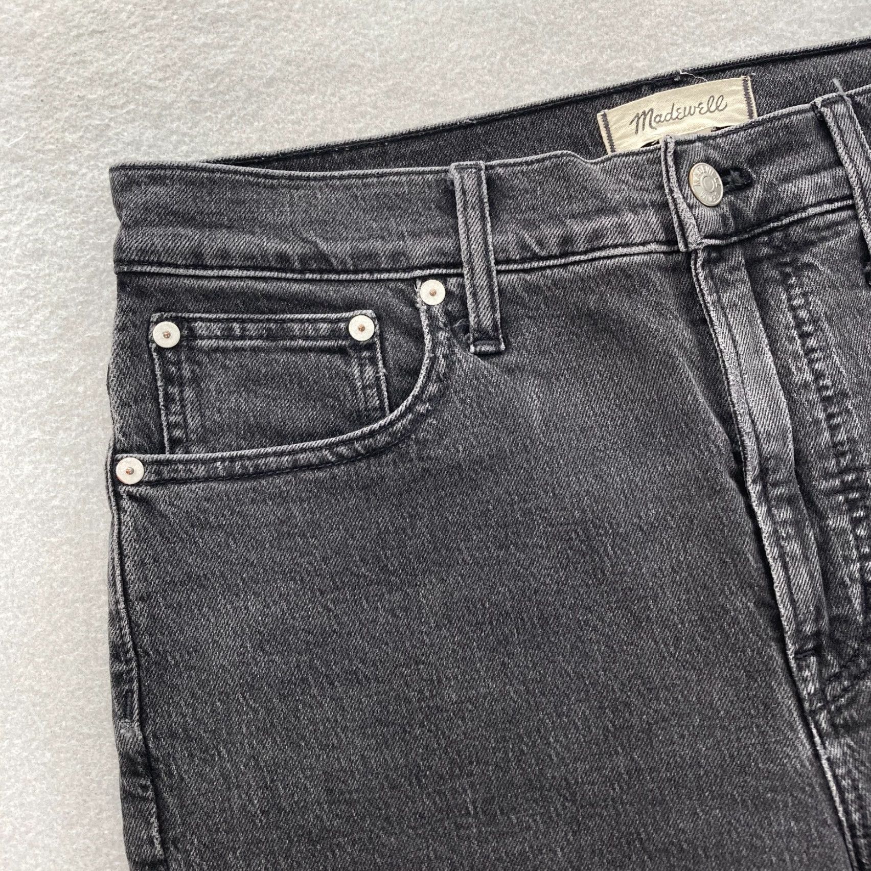 Madewell Madewell The Perfect Vintage Straight Jean Women's 29P Charcoal Wash Black Denim Jeans Size 24" / US 00 / IT 34 - 3 Thumbnail