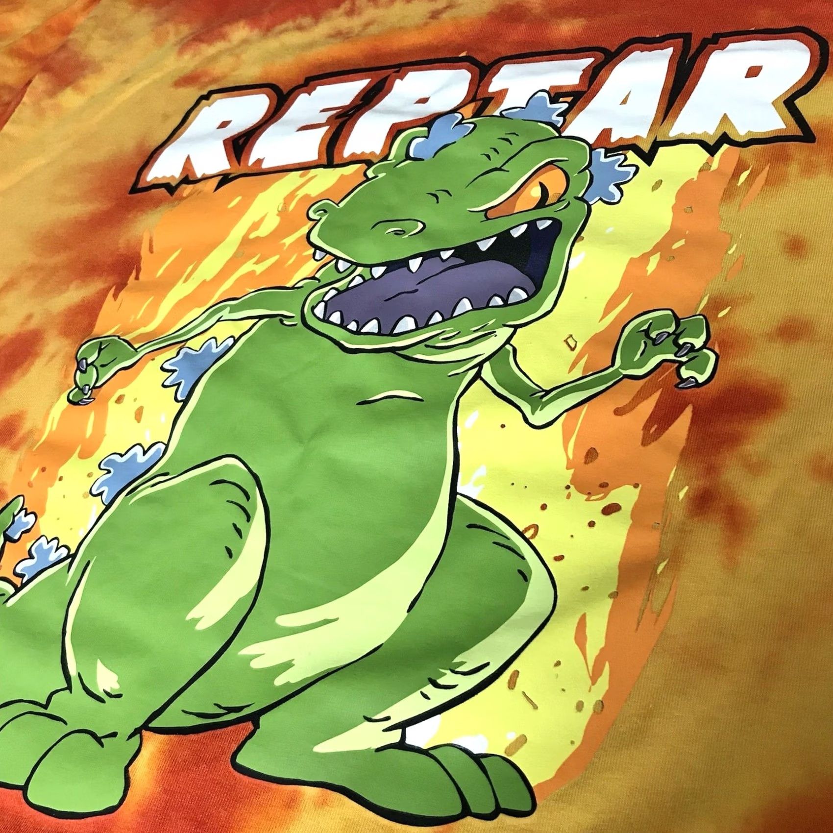 Nickelodeon Nickelodeon Reptar Tie-Dye Long Sleeve T-Shirt L Orange Yellow Unisex Adults Crew Neck 90s Rugrats Graphic Size US L / EU 52-54 / 3 - 3 Thumbnail