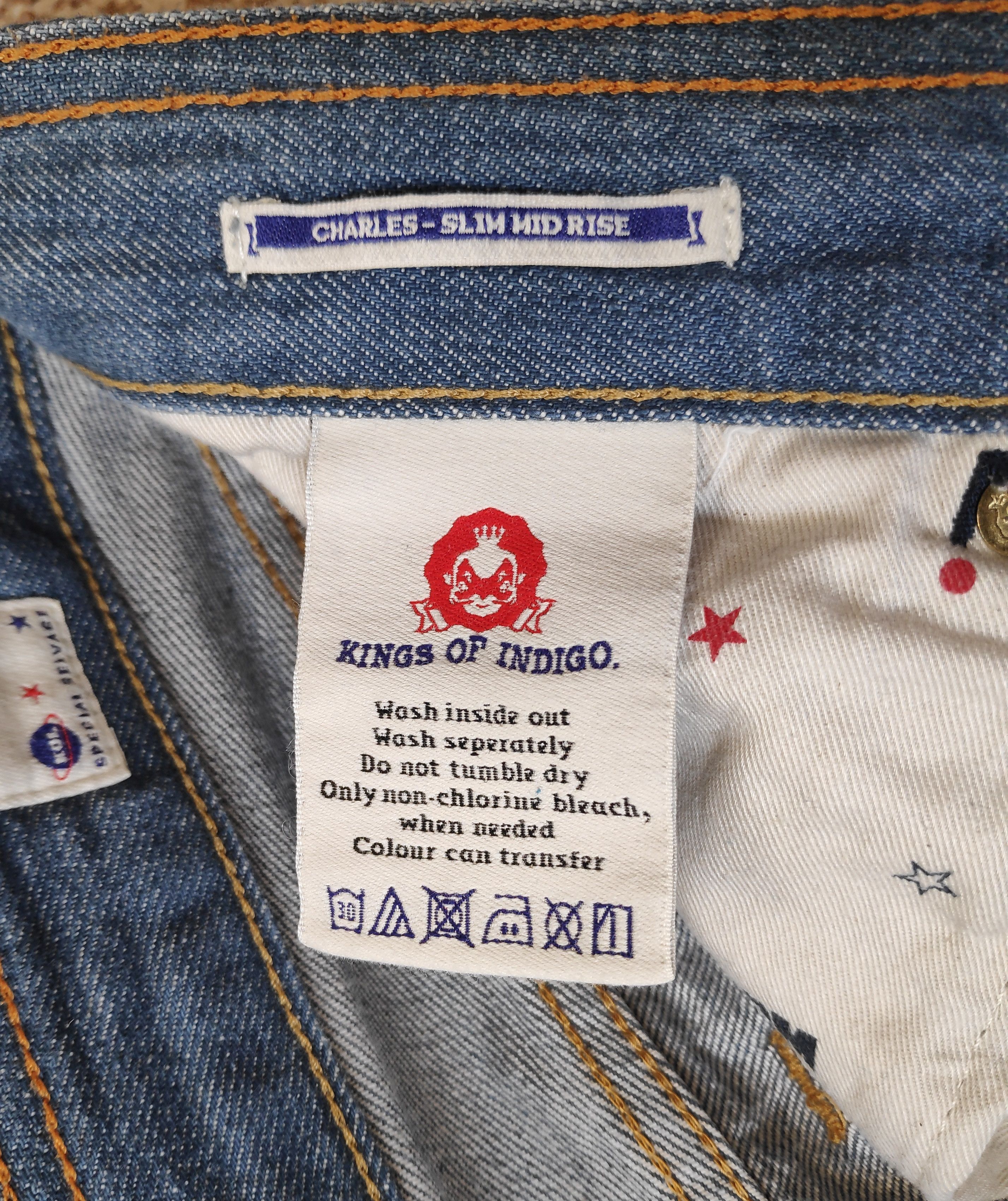Kings Of Indigo K.O.I. Kings of Indigo Selvedge Slim Mid Rise Denim Jeans Size US 33 - 12 Thumbnail