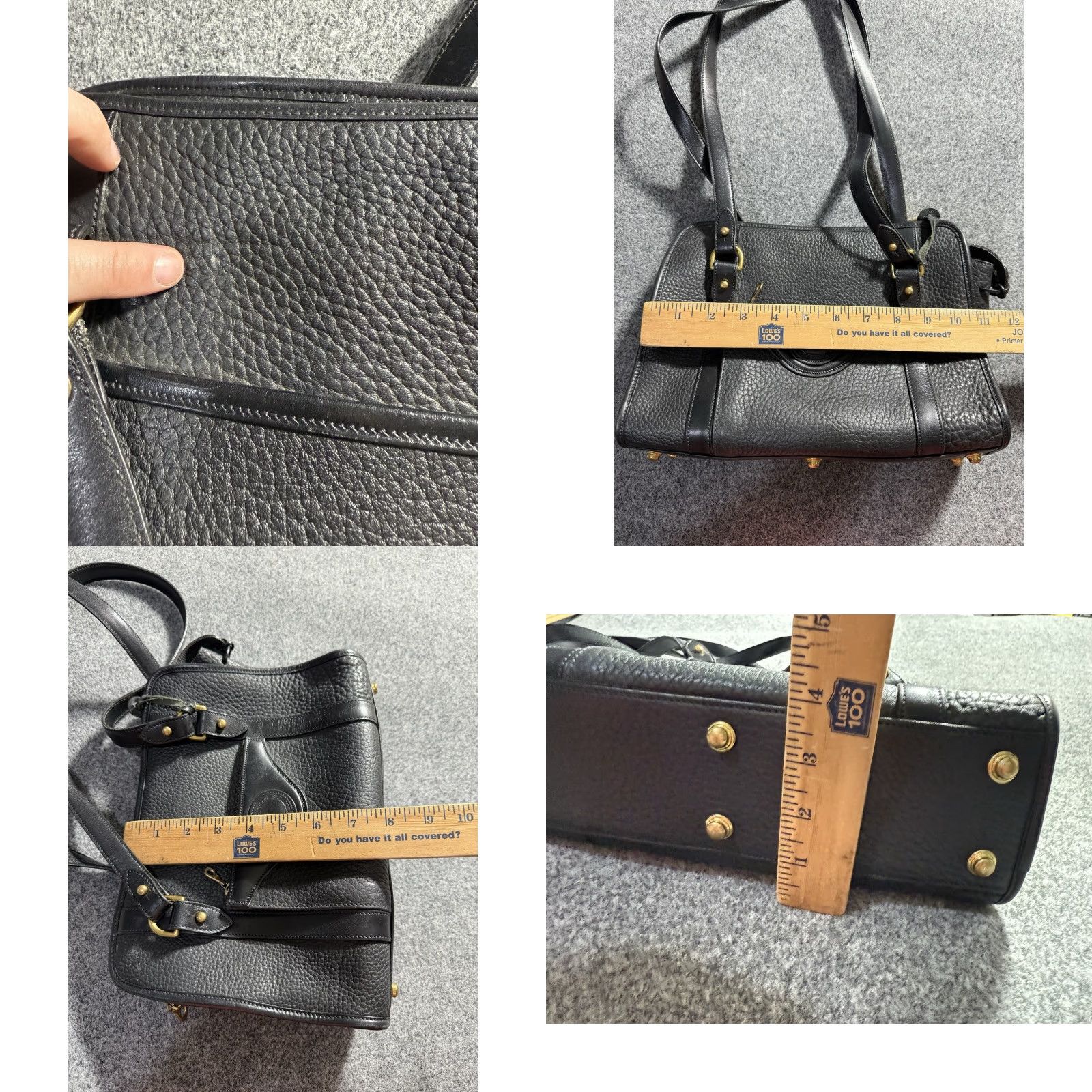 Dooney & Bourke Dooney & Bourke All Weather Leather Small Tote Pebbled Leather Black Handbag Size ONE SIZE - 11 Thumbnail