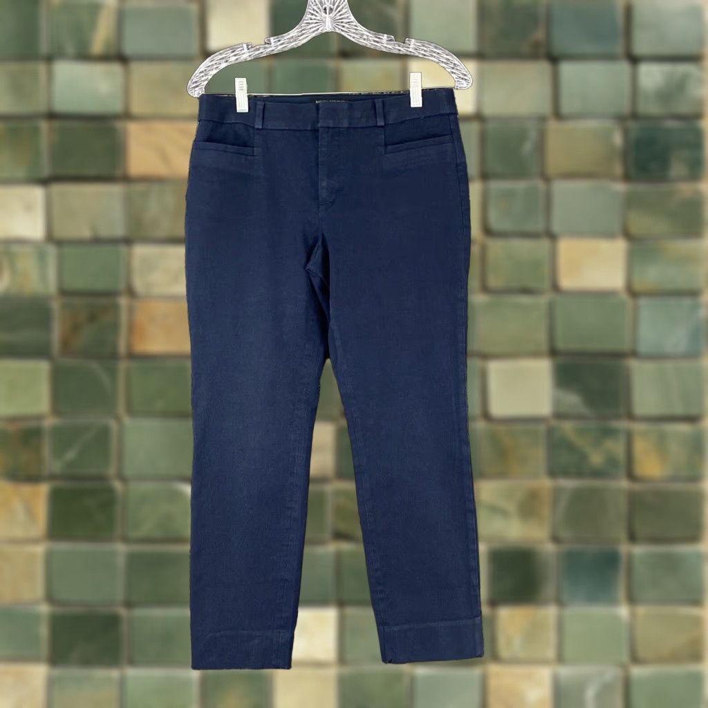 Banana Republic Banana Republic Sloan Cropped Pants Women's 6 Blue Size 28" / US 6 / IT 42 - 1 Thumbnail