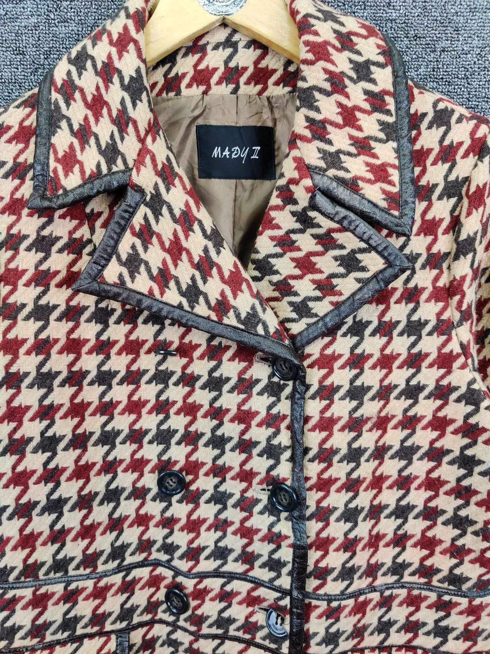 Japanese Brand Vintage Mady ll Houndstooth Long Coat Jacket Nice Design Size US M / EU 48-50 / 2 - 7 Thumbnail