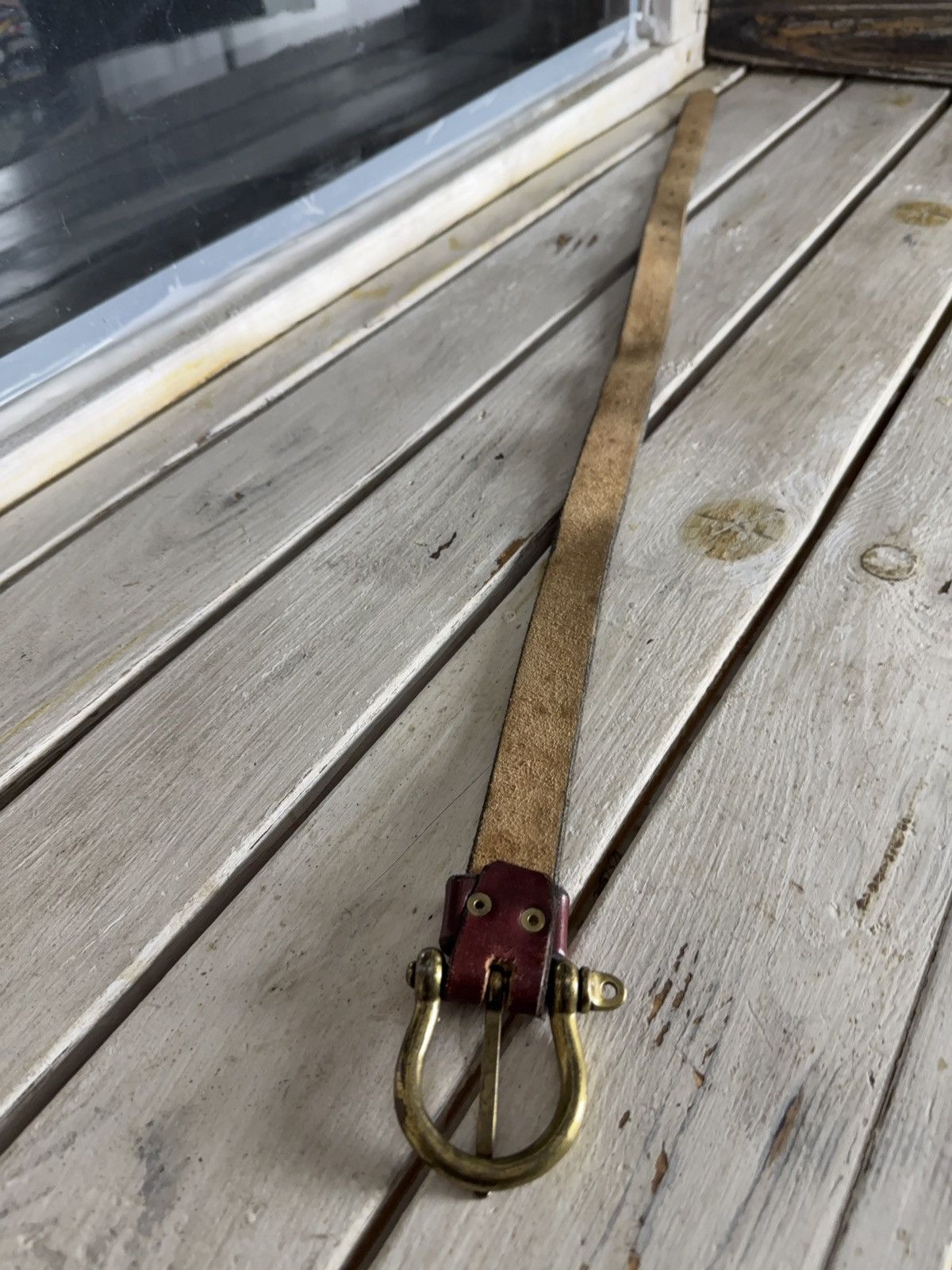 Hysteric Glamour × Leather × Vintage Vintage Leather Belt Y2K Cowboy Western Metal Avant Garde Size ONE SIZE - 7 Thumbnail