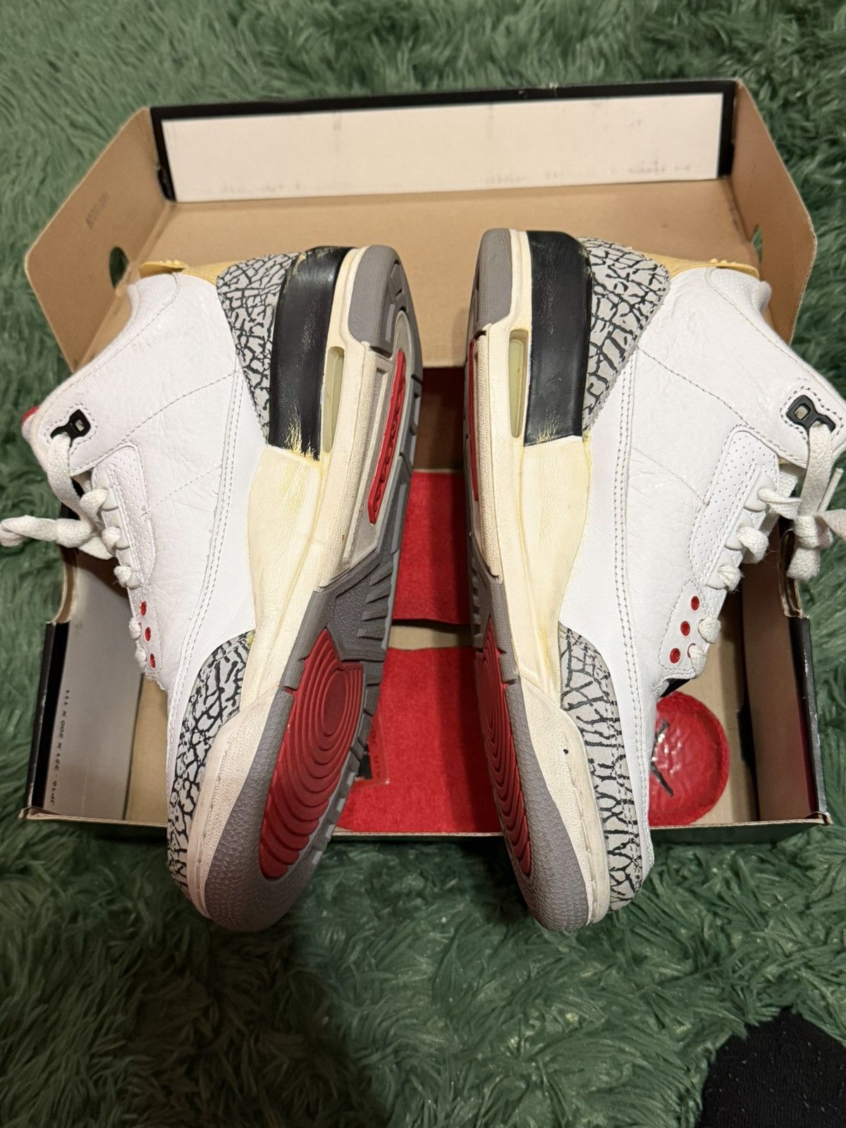 Nike jordan retro 3 white cement 2003 Size US 8 / EU 41 - 4 Thumbnail