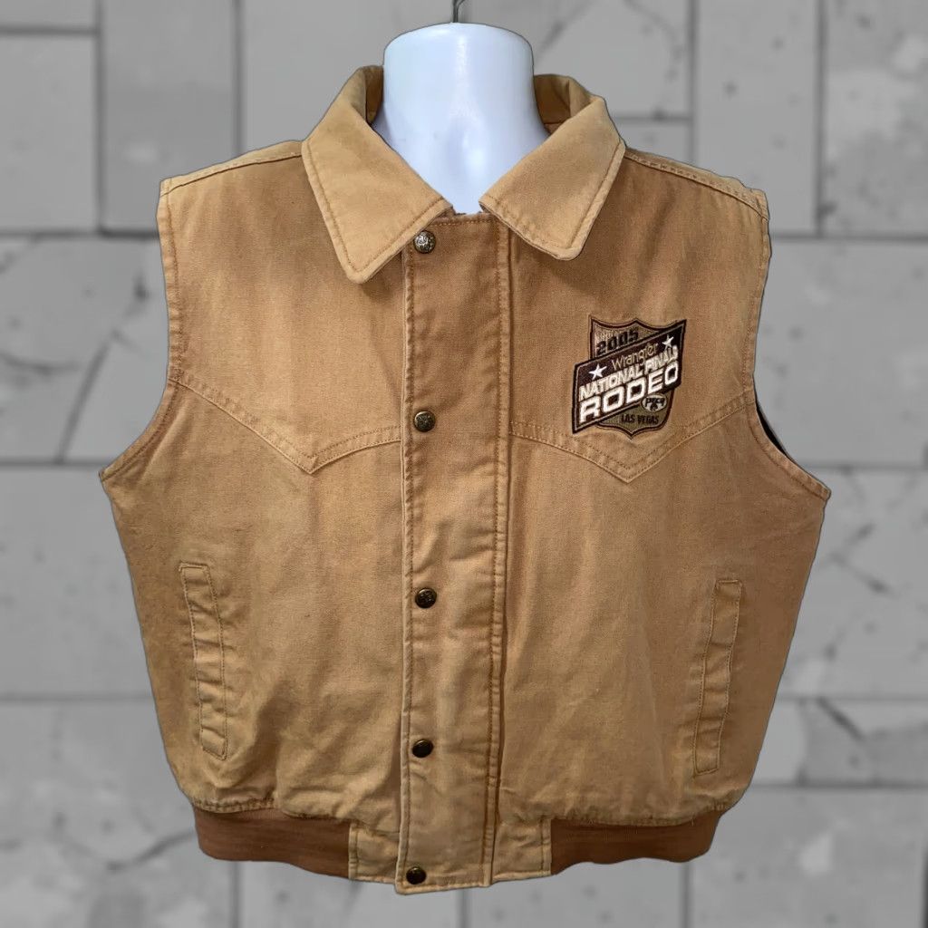 Vintage Main Gate Men's Brown Canvas Full Zip Vest Size L Casual Size US L / EU 52-54 / 3 - 1 Thumbnail