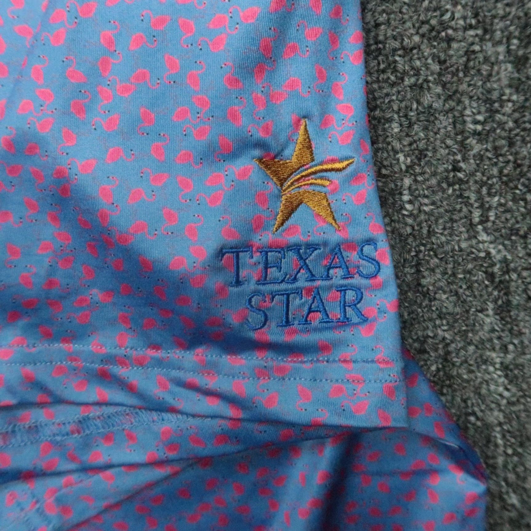 Vintage Pins & Aces Shirt Mens XXL Blue Flamingos PerformancePolo Golf Shirt Size US XXL / EU 58 / 5 - 5 Thumbnail