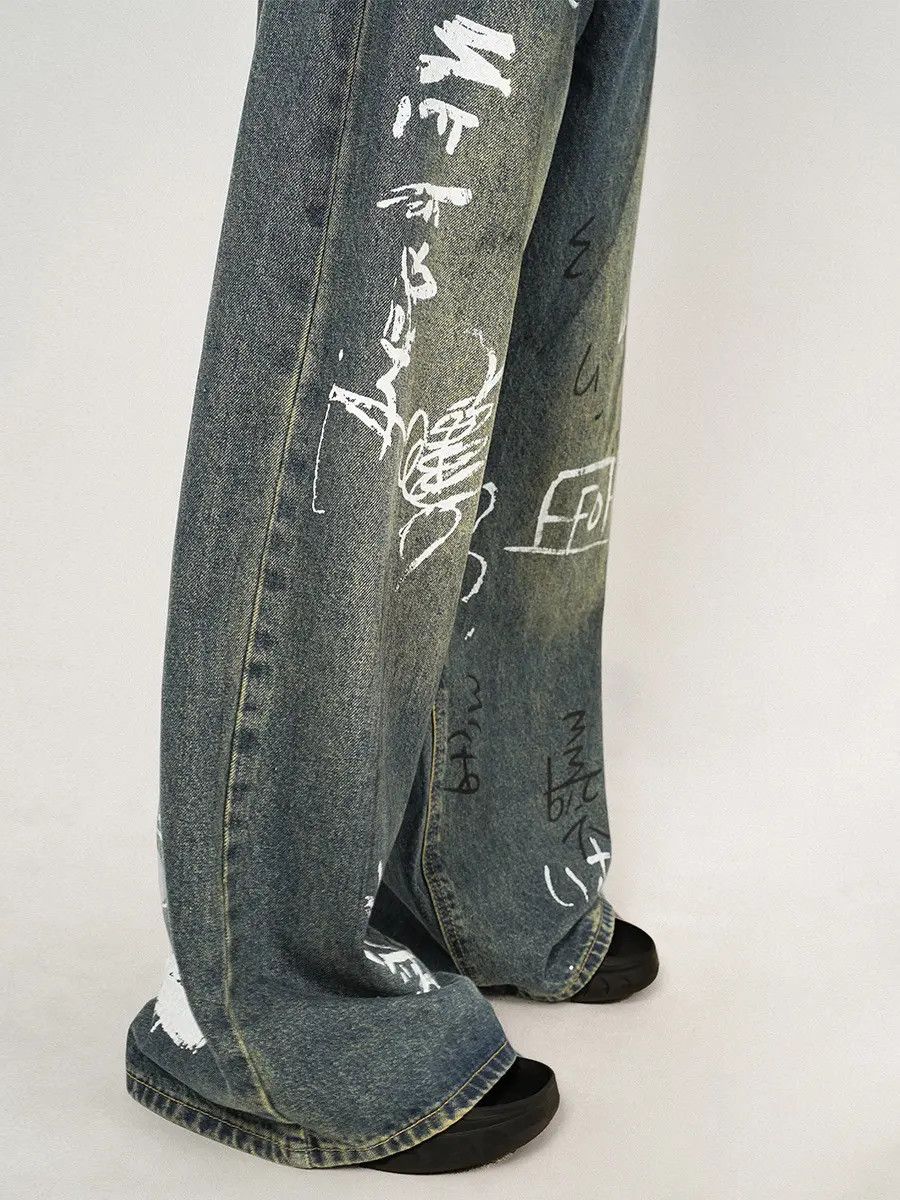 Japanese Brand Loose casual wide leg jeans Size US 30 / EU 46 - 4 Thumbnail