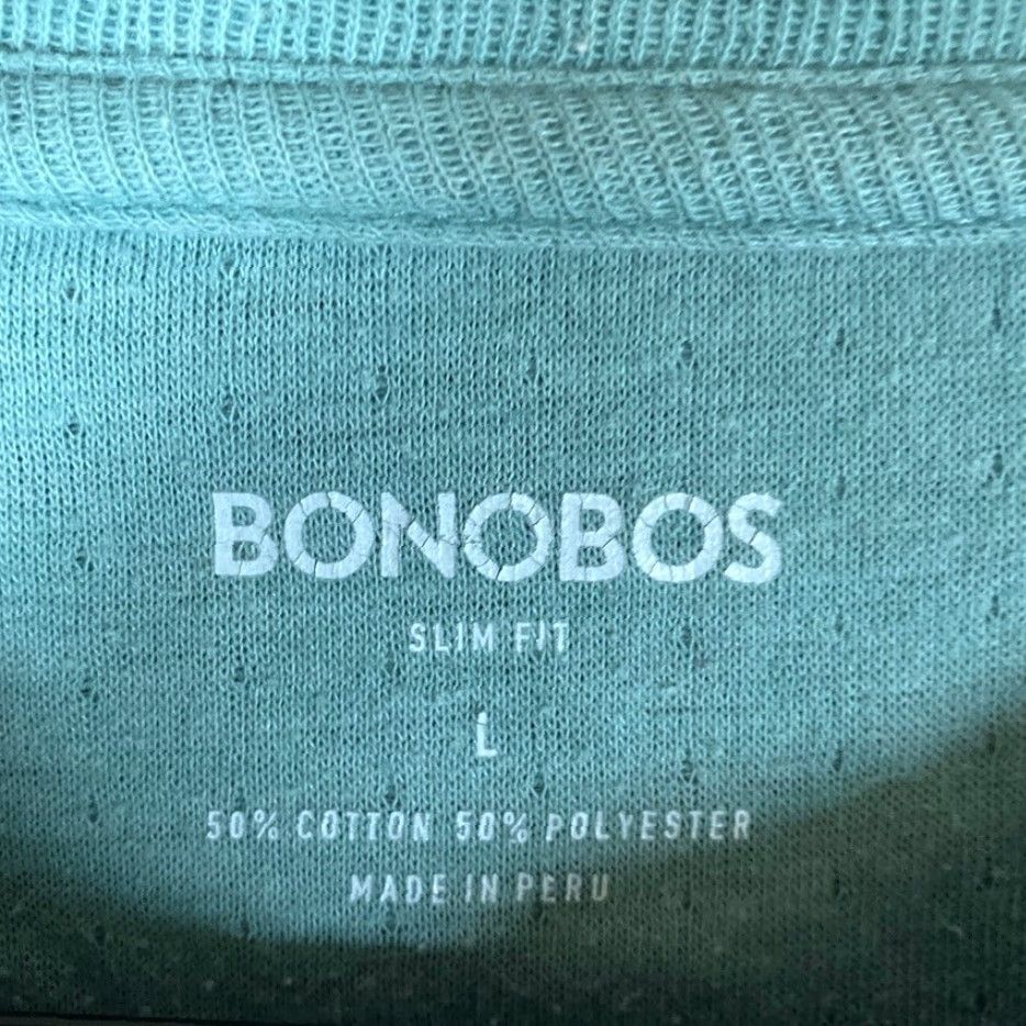 Bonobos Bonobos Mens Shirt Henley Slim Fit Long Sleeve Seafoam Green Large Size US L / EU 52-54 / 3 - 6 Thumbnail