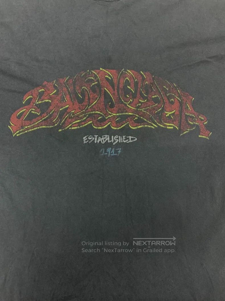 Balenciaga Balenciaga Plain pattern printed round neck short-sleeve Size US L / EU 52-54 / 3 - 3 Thumbnail