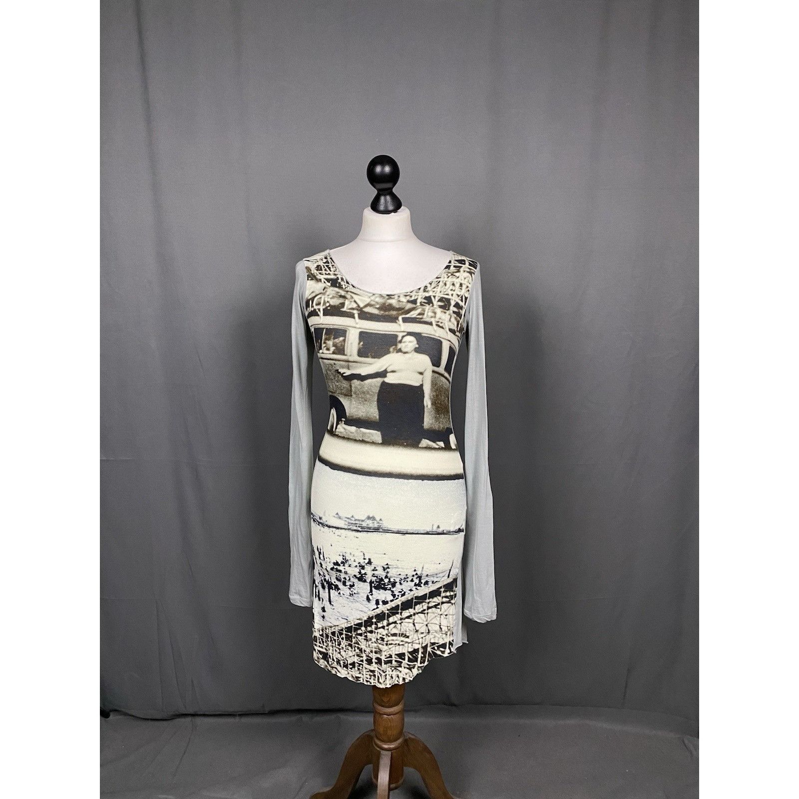 Rundholz Rundholz Dip Printed Women's Gray Printed Dress Size M Size M / US 6-8 / IT 42-44 - 3 Thumbnail