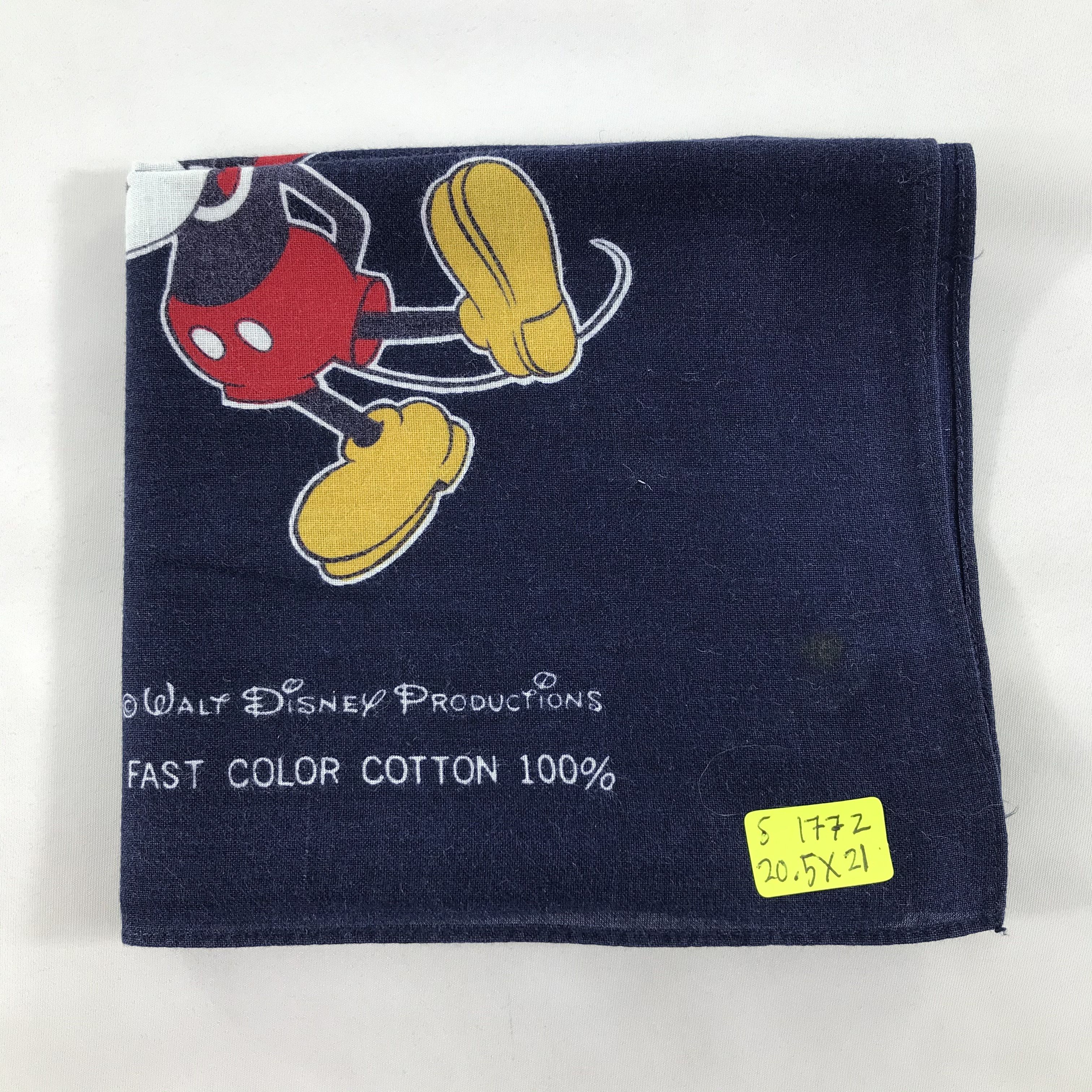 Disney × Mickey Mouse × Vintage Vintage Mickey Mouse Bandana/Handkerchief/Neckerchief -S1772 Size ONE SIZE - 3 Thumbnail
