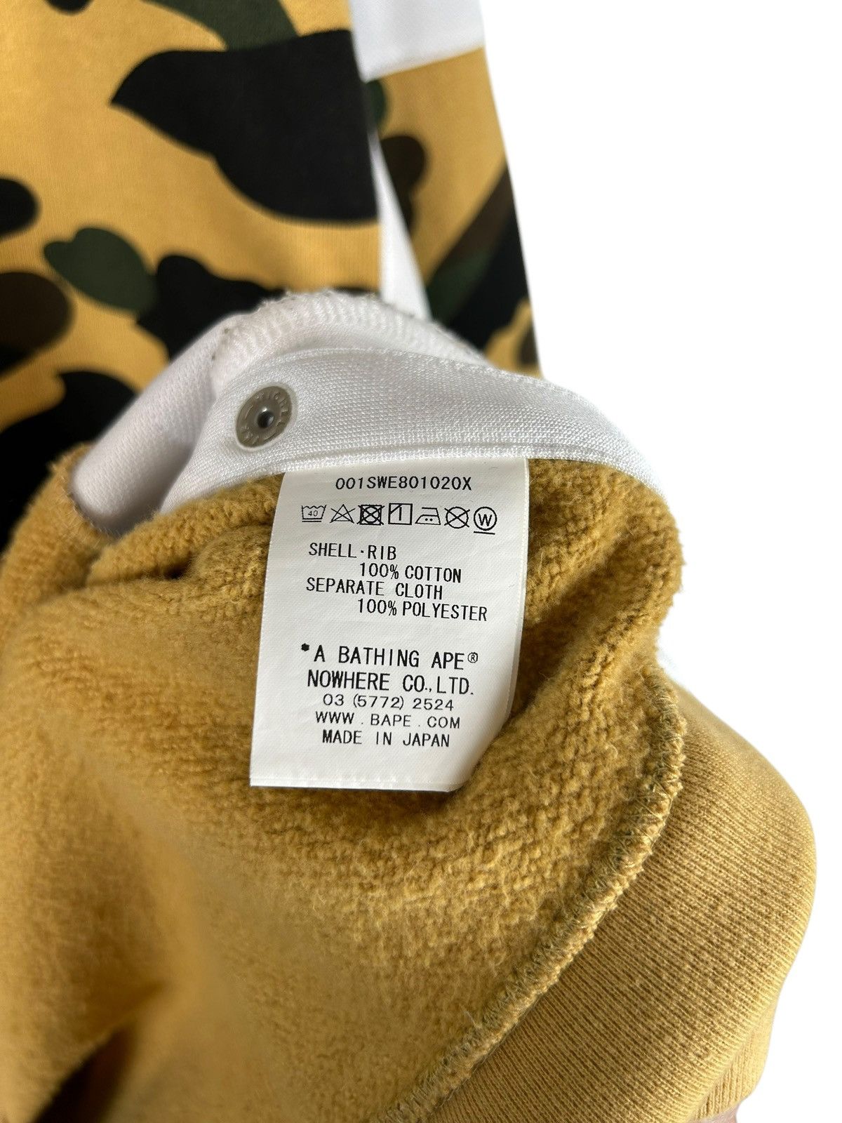 Bape Bape 1st Camo Side Button Sweatshirt Size US XXL / EU 58 / 5 - 6 Thumbnail
