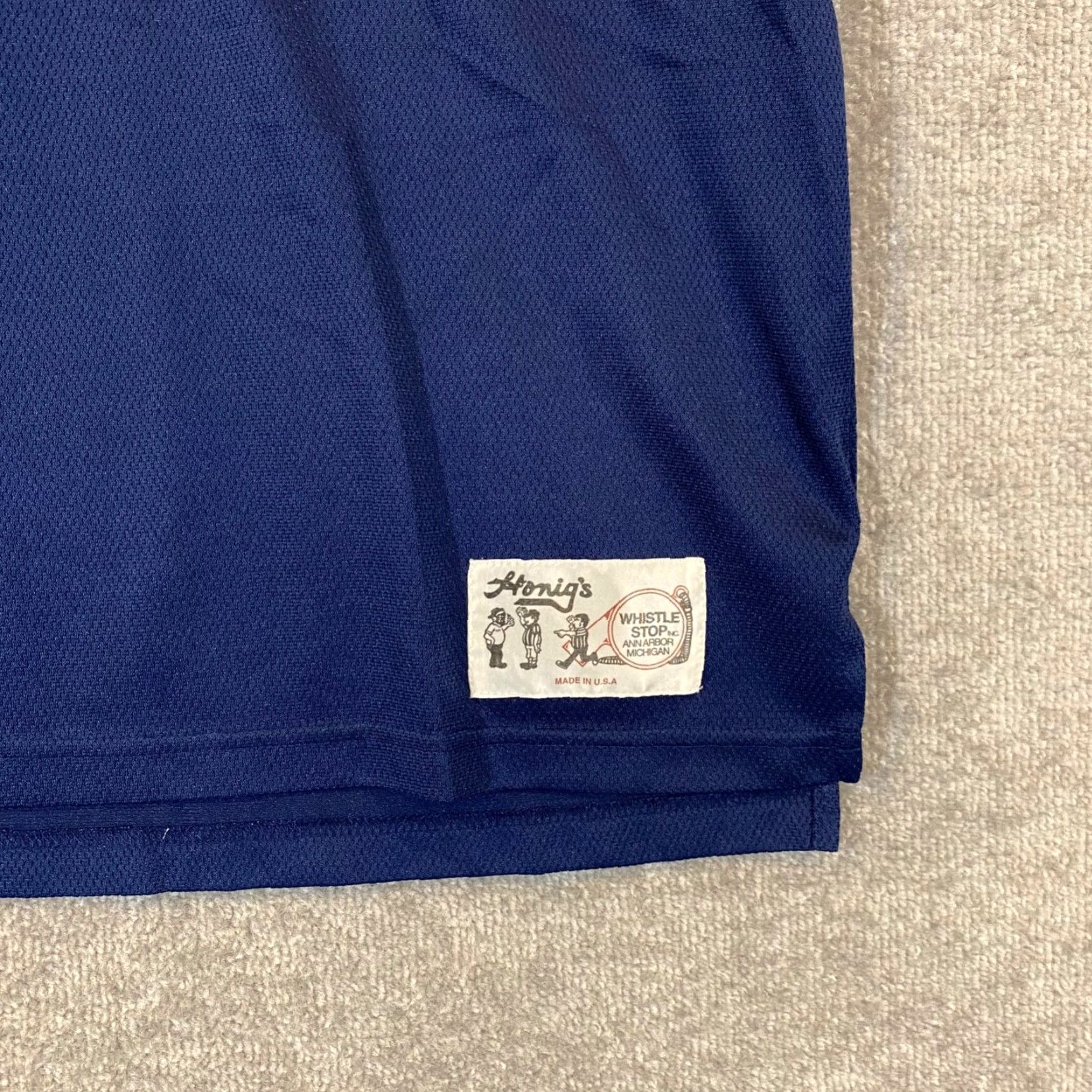 Vintage Little League Baseball Polo Mens 2XL Navy Blue Made In USA Polo Honigs Uniform Polo Shirt Sports USA 2XL Mens Size US XXL / EU 58 / 5 - 3 Thumbnail