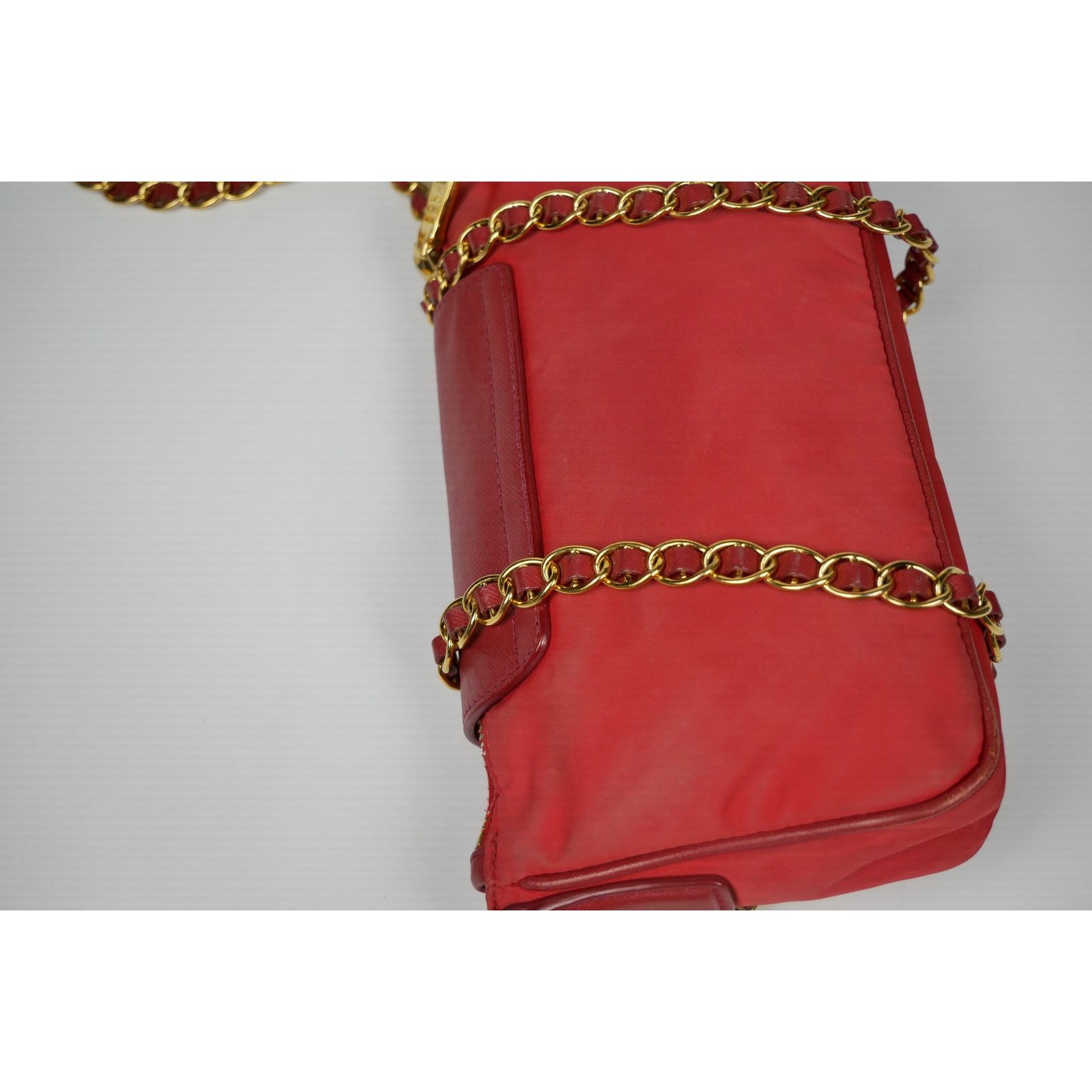 Prada Saffiano Nylon Chain Crossbody Bag Size ONE SIZE - 9 Thumbnail