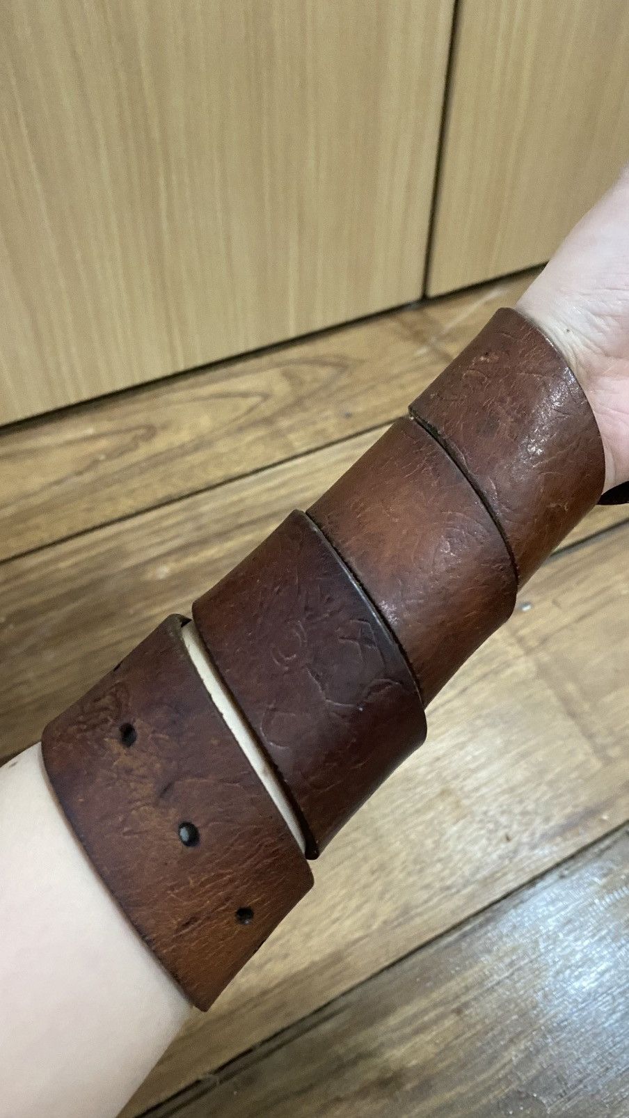 Leather × Vintage Y2K belt vintage leather Size ONE SIZE - 3 Thumbnail