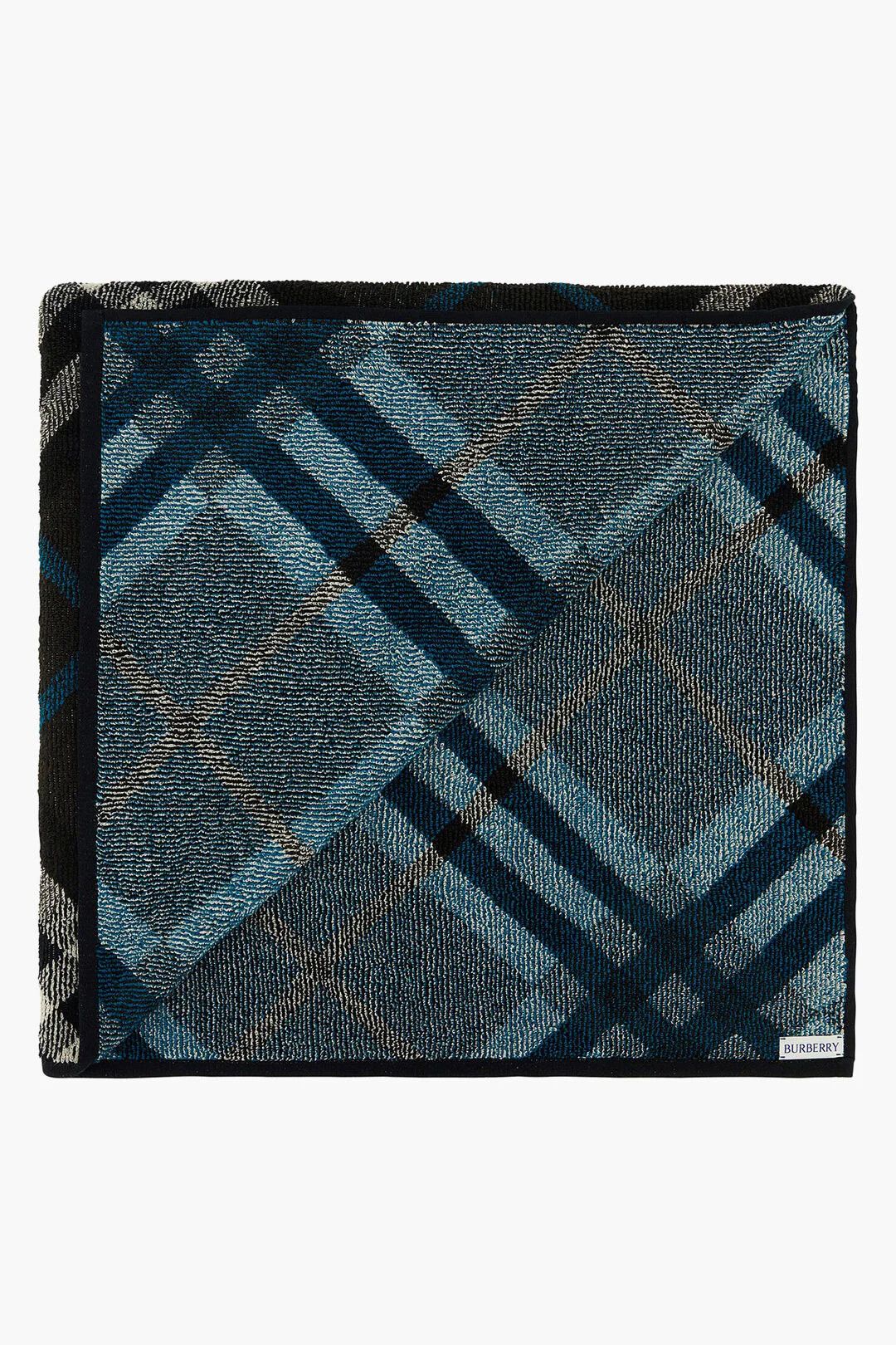 Burberry og1mm0426 Size: OS / Terry Cotton Beach Towel in Black Size ONE SIZE - 2 Thumbnail