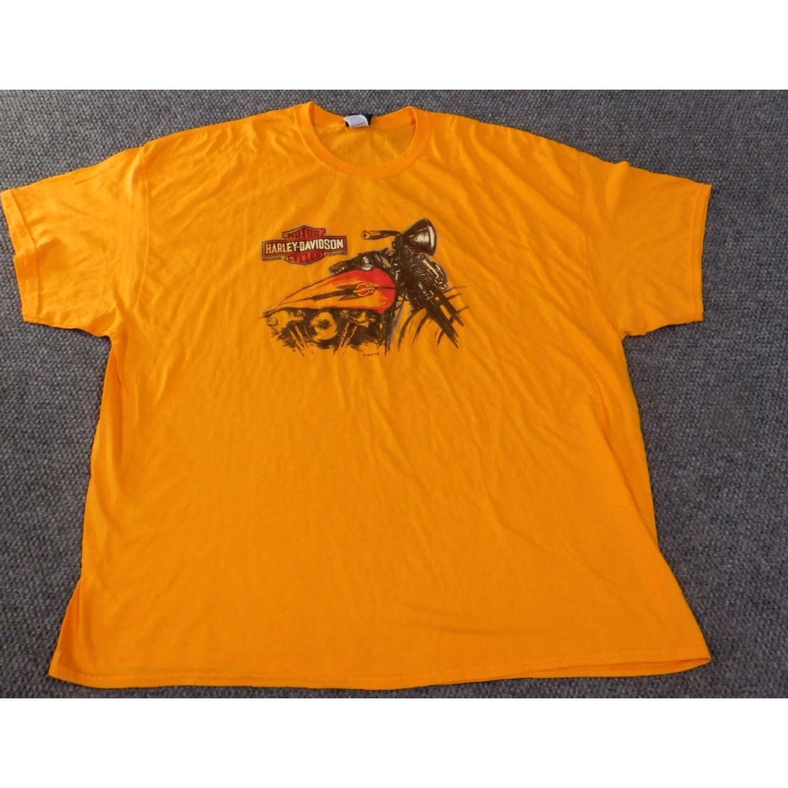 Harley Davidson Harley-Davidson Shirt T-Shirt 4XL Mens Yellow Biker Florida Fort Lauderdale Logo Crew Neck Short Sleeve Cotton Size US XXL / EU 58 / 5 - 2 Thumbnail