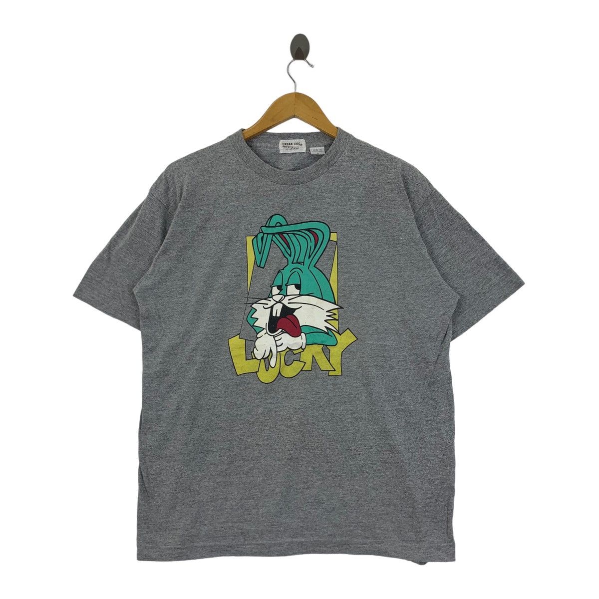 Vintage Vintage LUCKY BUNNY CARTOON Urban Chic Tee Shirt Size L / US 10 / IT 46 - 1 Thumbnail