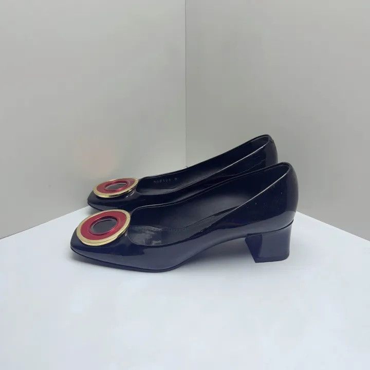 Louis Vuitton Louis Vuitton Patent Leather Chunky Heel Pumps 0079 Size US 6 / IT 36 - 1 Thumbnail