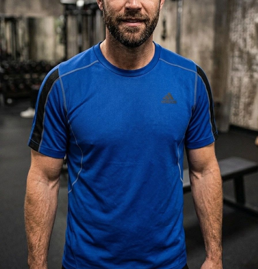 Adidas Adidas Climalite Men’s Performance Blue Training Shirt Size US S / EU 44-46 / 1 - 1 Thumbnail