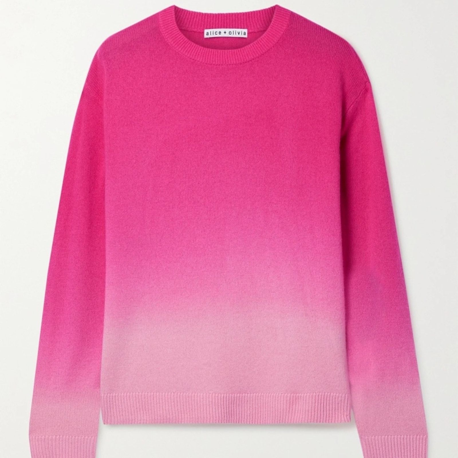 Alice + Olivia Gleeson Cashmere Dip Dye Cashmere Purple shops Small