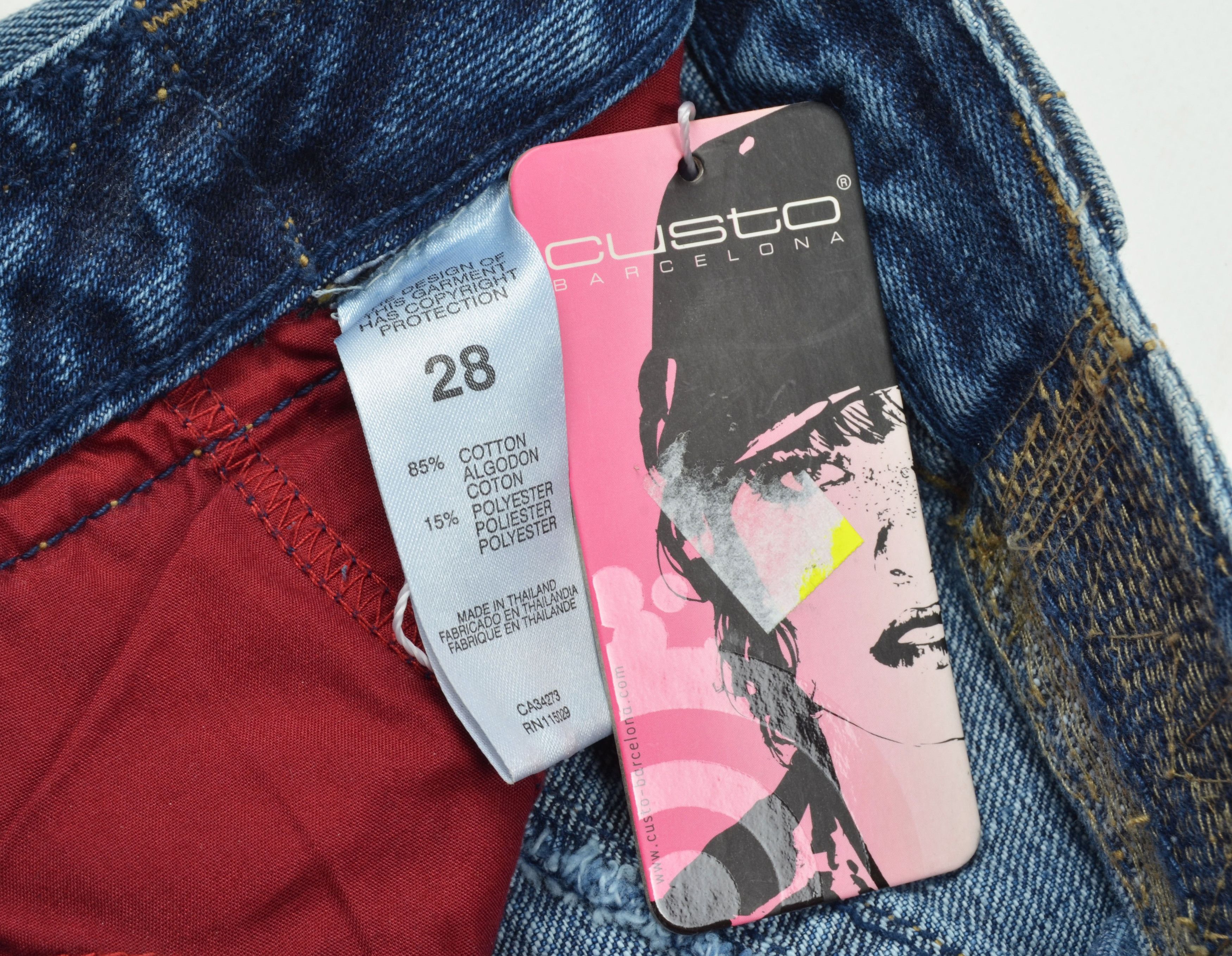 Custo Barcelona × Vintage Custo Barcelona Y2K Denim Mini Grunge Skirt Size 28" / US 6 / IT 42 - 7 Thumbnail