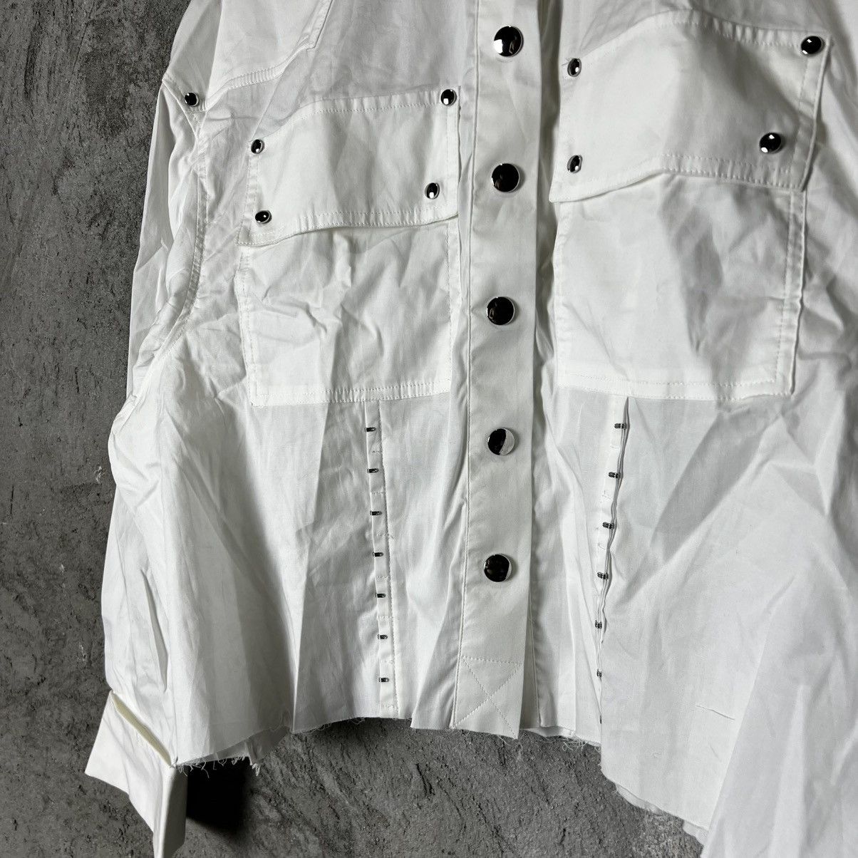 Diesel Diesel - C-Chaka Poplin Shirt With Hook Details - White Size XS / US 0-2 / IT 36-38 - 4 Thumbnail