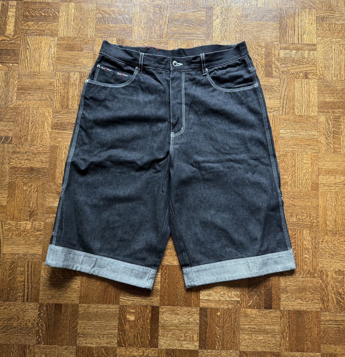 Japanese Brand Vintage Y2K Iber Jeans Embroidered Carpenter Baggy Jorts Size US 36 / EU 52 - 2 Thumbnail