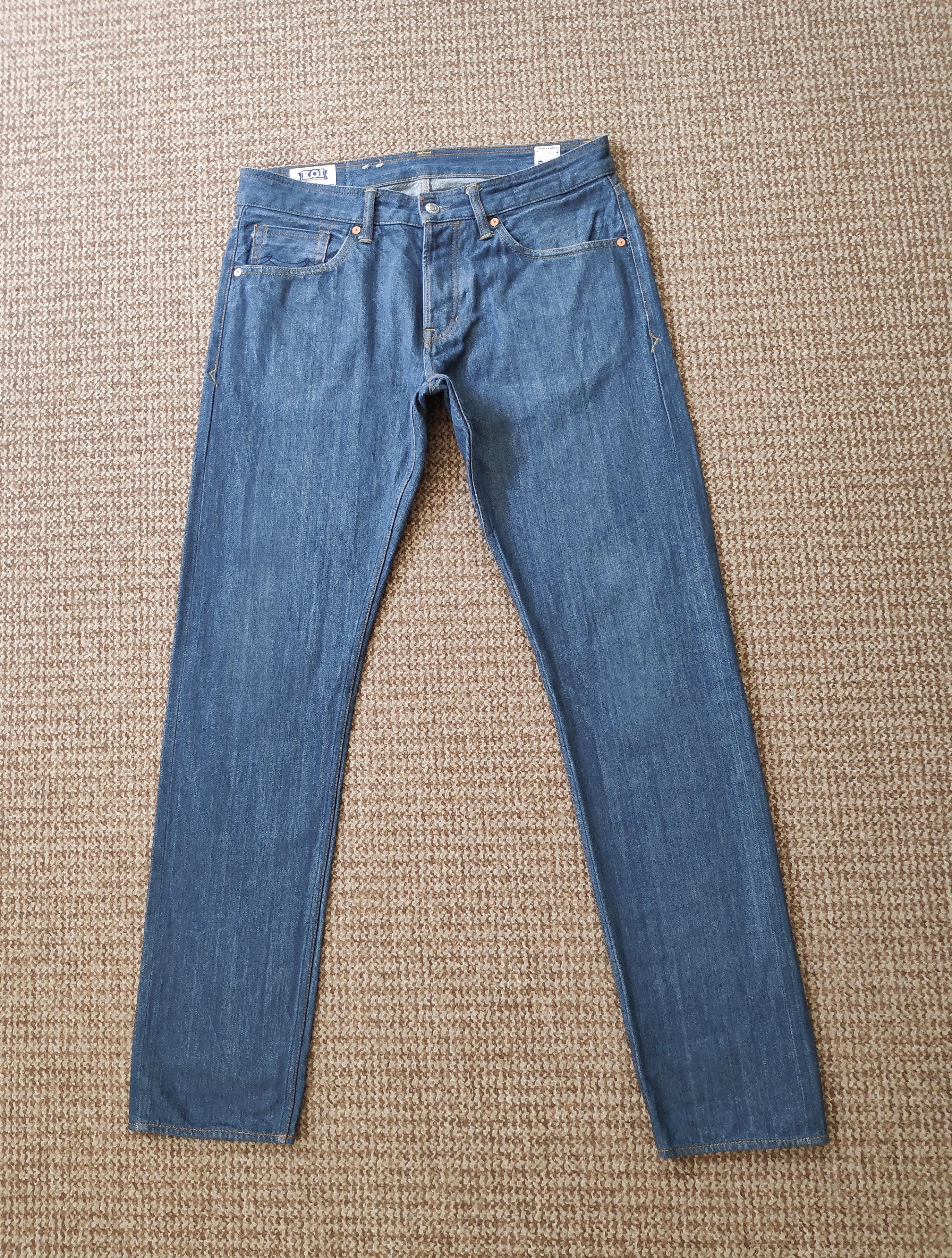 Kings Of Indigo K.O.I. Kings of Indigo Selvedge Slim Mid Rise Denim Jeans Size US 33 - 2 Thumbnail