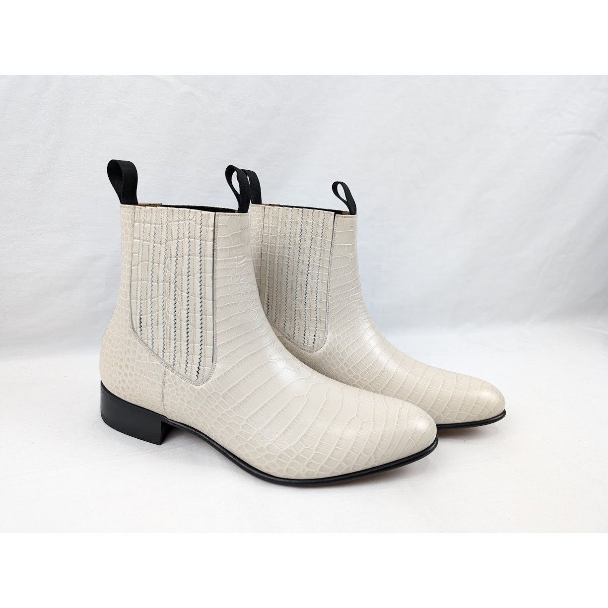 Tom Ford o1rshd1 Alligator-embossed Leather Boots in Ivory Size US 12 / EU 45 - 11 Thumbnail
