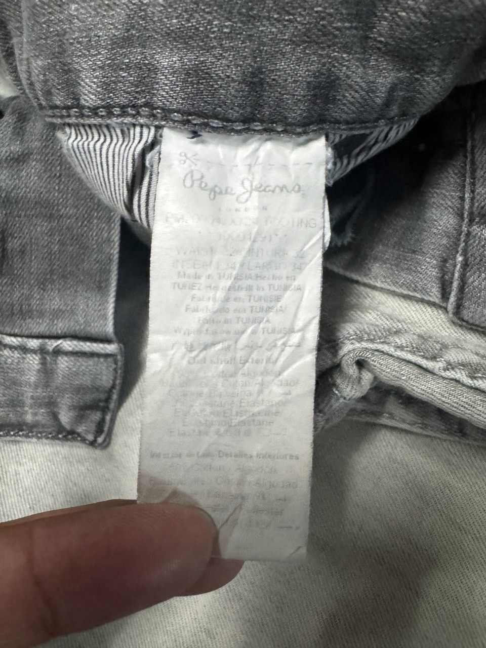 Pepe Jeans THRASHED Pepe Jeans Smoke Washed Distressed Ripped Sick Jean Size US 33 - 11 Thumbnail