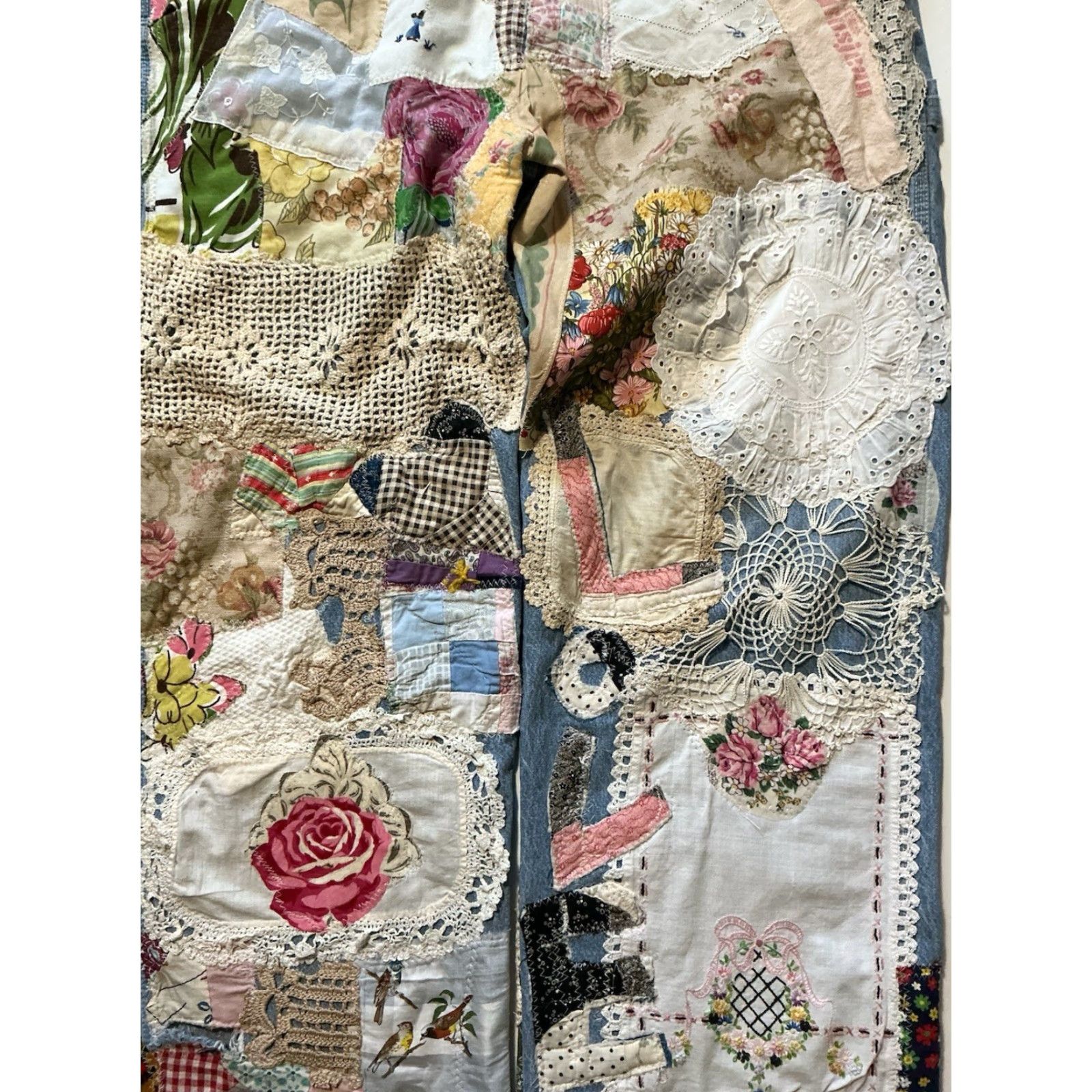 Vintage VINTAGE Jeans Overalls Patchwork Denim OOAK Reworked Upcycled 1Of1 Denim Jean Overalls Mens Regular 40 Blue 28 in 11 in Patchwork 40 Inches Waist 1Of1 Size US 40 / EU 56 - 5 Thumbnail
