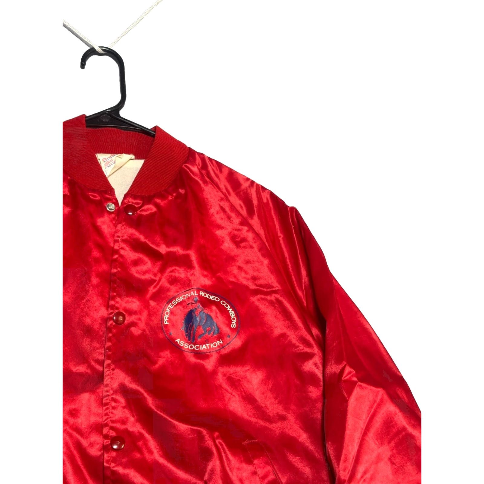 Vintage VINTAGE Rodeo Jacket Red Satin Cowboy Mens L Regular Jacket Size US L / EU 52-54 / 3 - 3 Thumbnail
