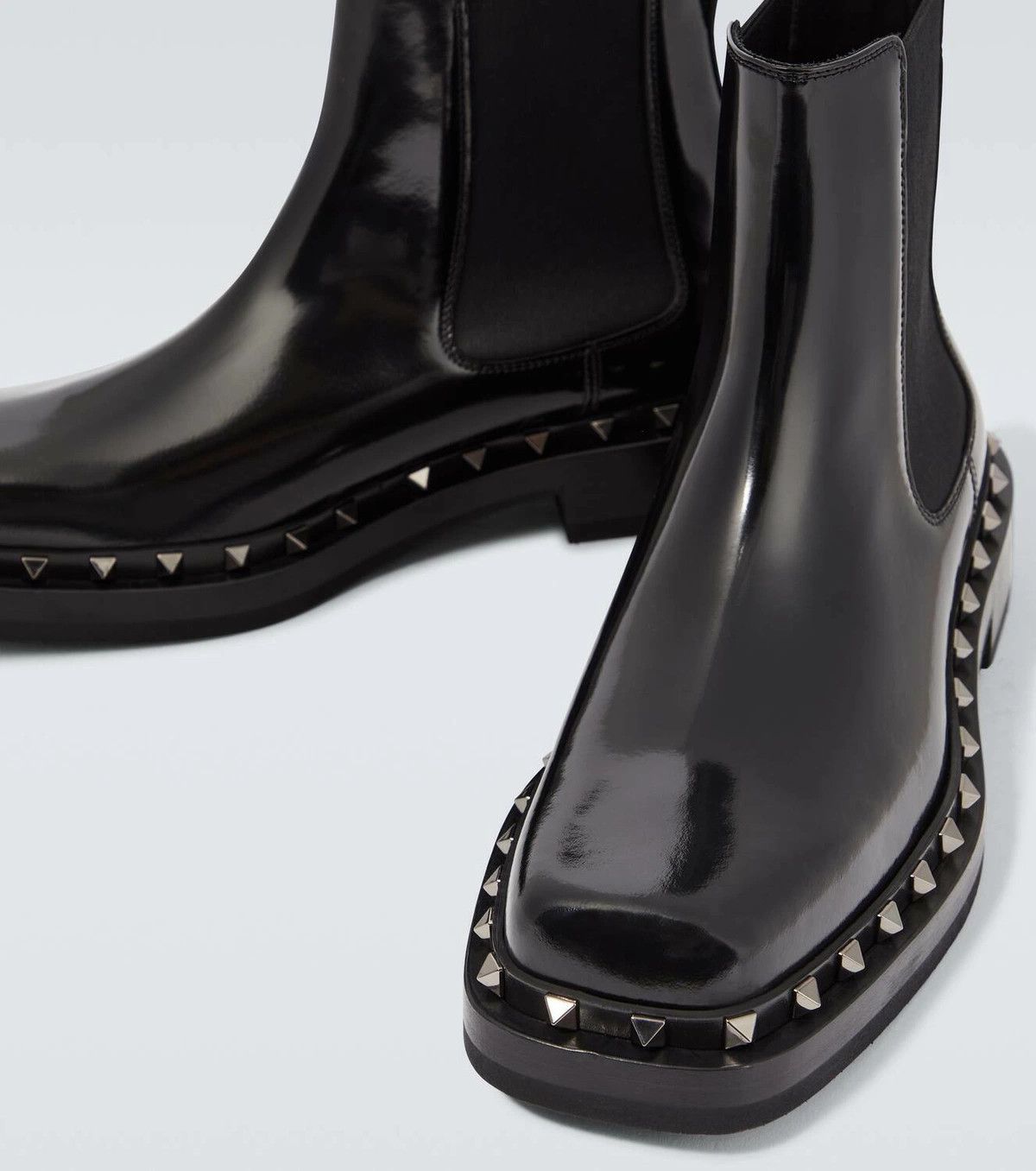 Valentino o1y0525 Leather Ankle Boots in Black Size US 6 / EU 39 - 4 Thumbnail