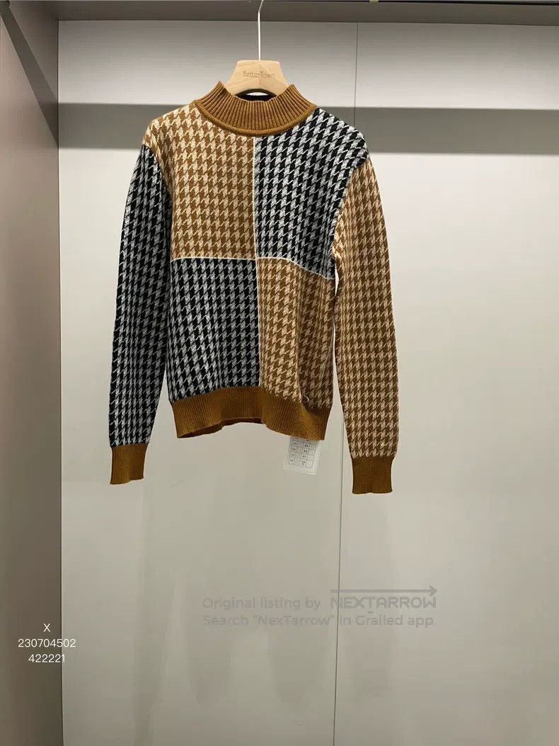 Hermes Hermes Khaki Black and White Check Cashmere Sweater Size XS / US 0-2 / IT 36-38 - 1 Thumbnail