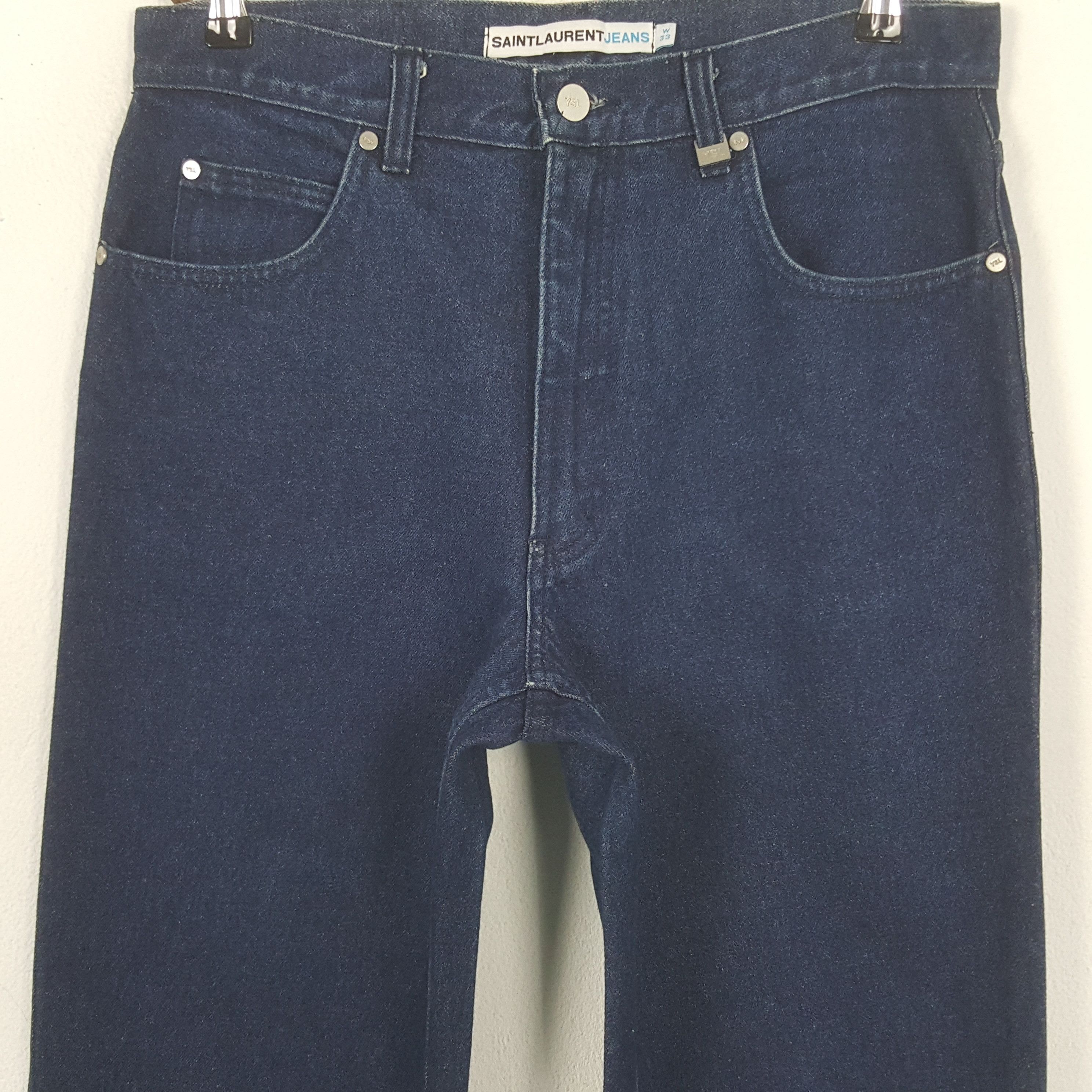 Designer Vintage Saint Laurent Italian Brand Denim Jeans C280N33 Size US 32 / EU 48 - 2 Thumbnail