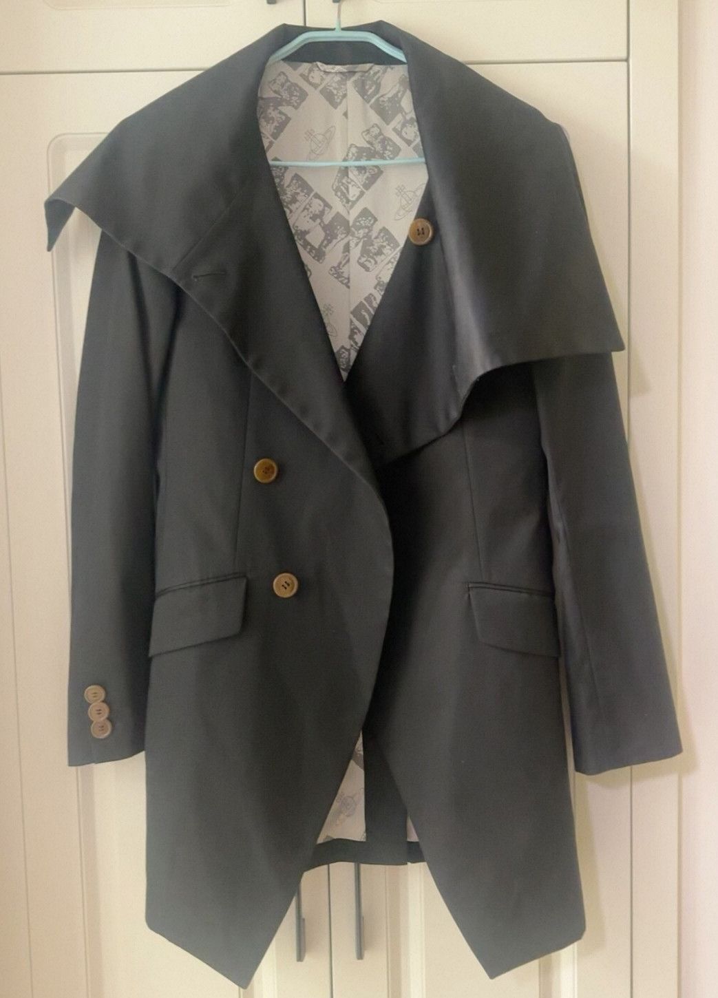 Vivienne Westwood Vivienne Westwood Black asymmetrical wool coat Size M / US 6-8 / IT 42-44 - 8 Thumbnail