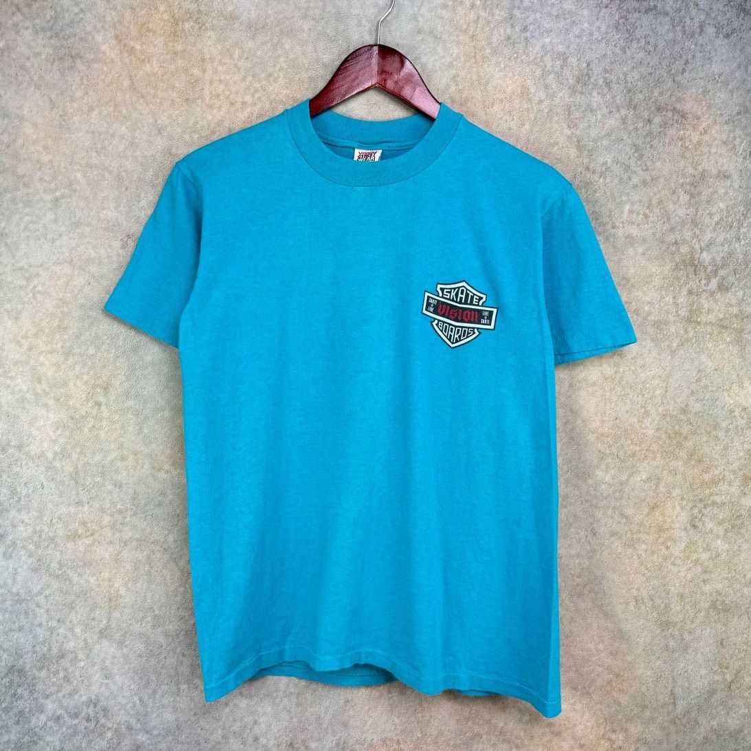 Vintage × Vision Streetwear Vintage Vision Street Wear Skate To Live Skate Boards Tee Size US M / EU 48-50 / 2 - 3 Thumbnail