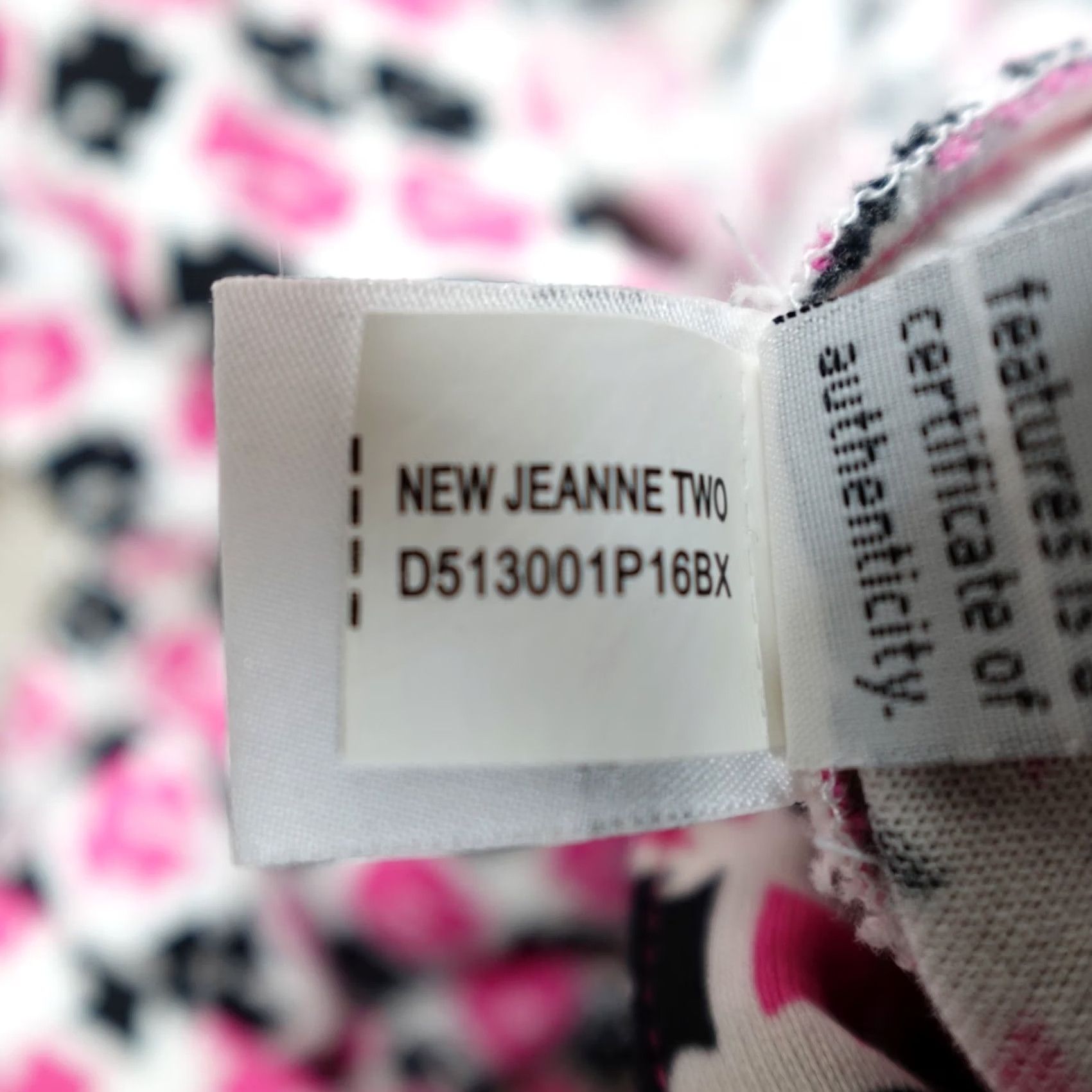 Diane von Furstenberg Diane von Furstenberg Dress Wrap Jersey Pink White Cotton Silk 6 Knee Length V-Neck Long Sleeve Geometric Pattern Womens Girls Mens 2020s? Size M / US 6-8 / IT 42-44 - 6 Thumbnail