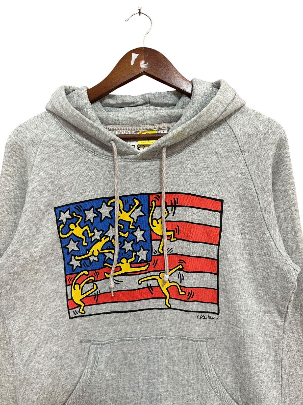 Uniqlo Uniqlo Keith Haring American Flag Hoodie Size US L / EU 52-54 / 3 - 7 Thumbnail