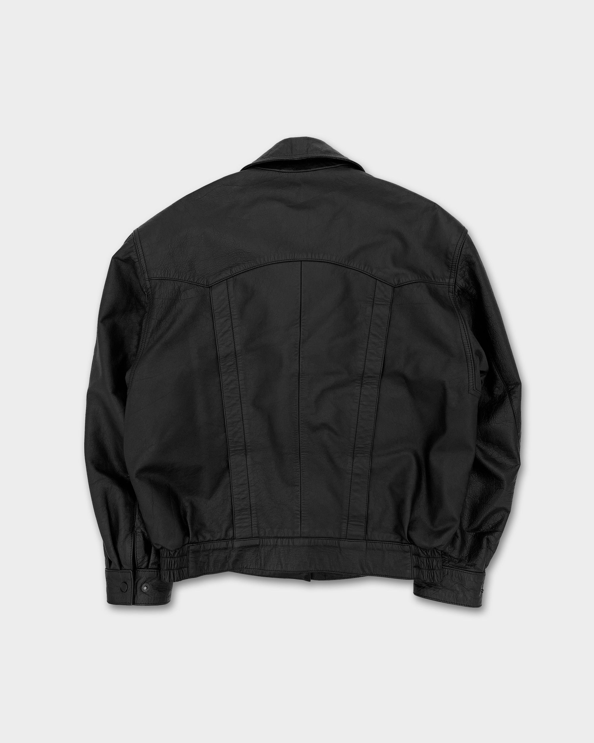 Vintage 1999 1990s Polizei Riri Zip Cowhide Leatherjacket Size US L / EU 52-54 / 3 - 4 Thumbnail