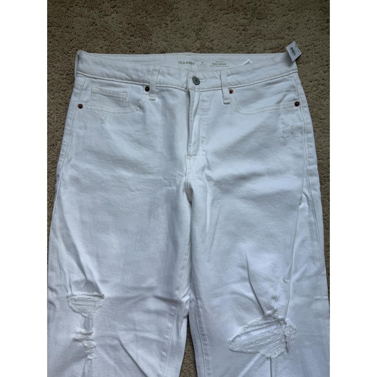 Old Navy NWT Old Navy Hi Rise OG Loose Secret Distressed Jeans 10P Size 32" / US 10 / IT 46 - 3 Thumbnail