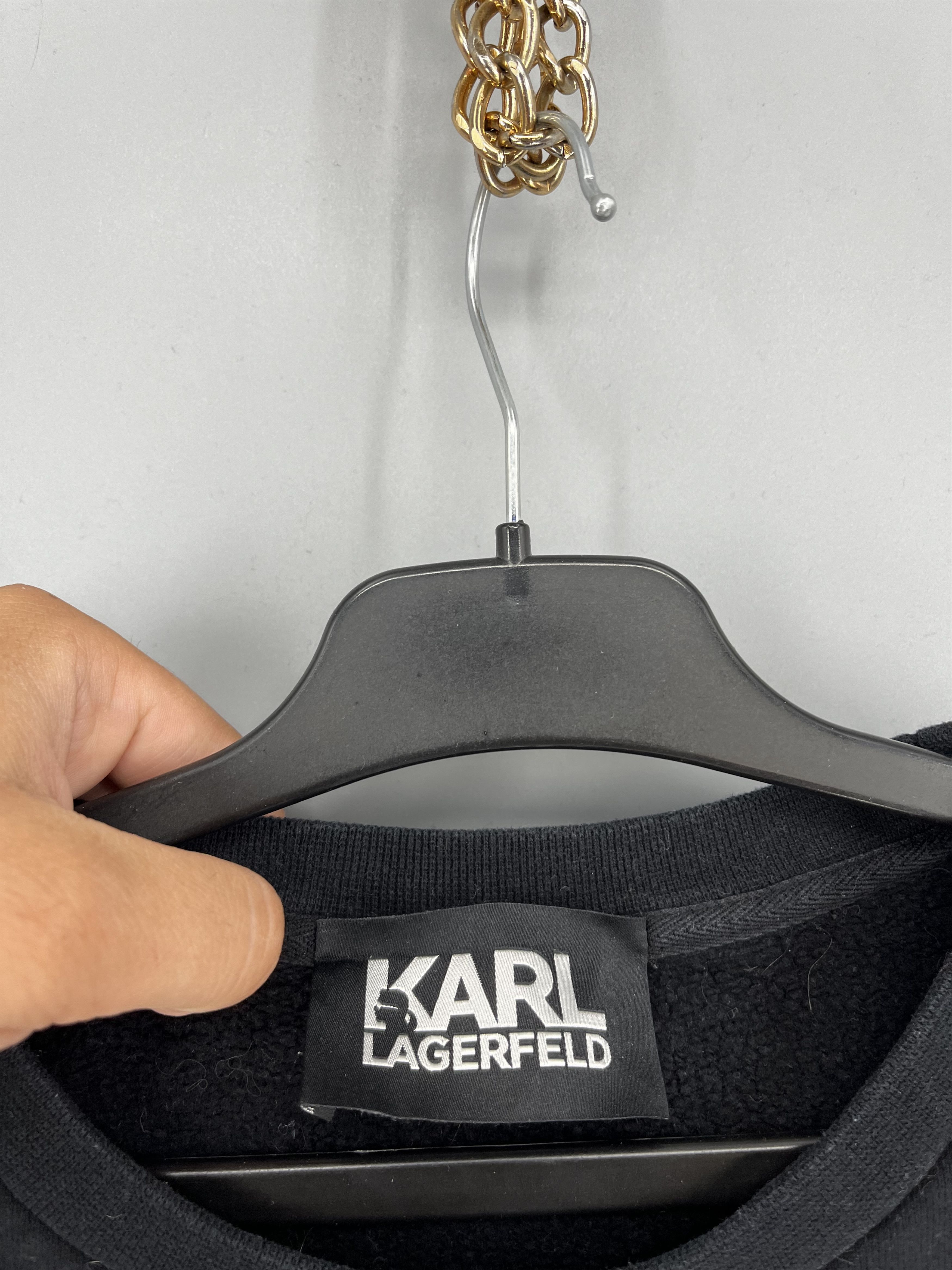 Designer × Karl Lagerfeld LGERFELD Karl Lagerfeld Black Label Logo Face Sweatshirt Size S / US 4 / IT 40 - 6 Thumbnail