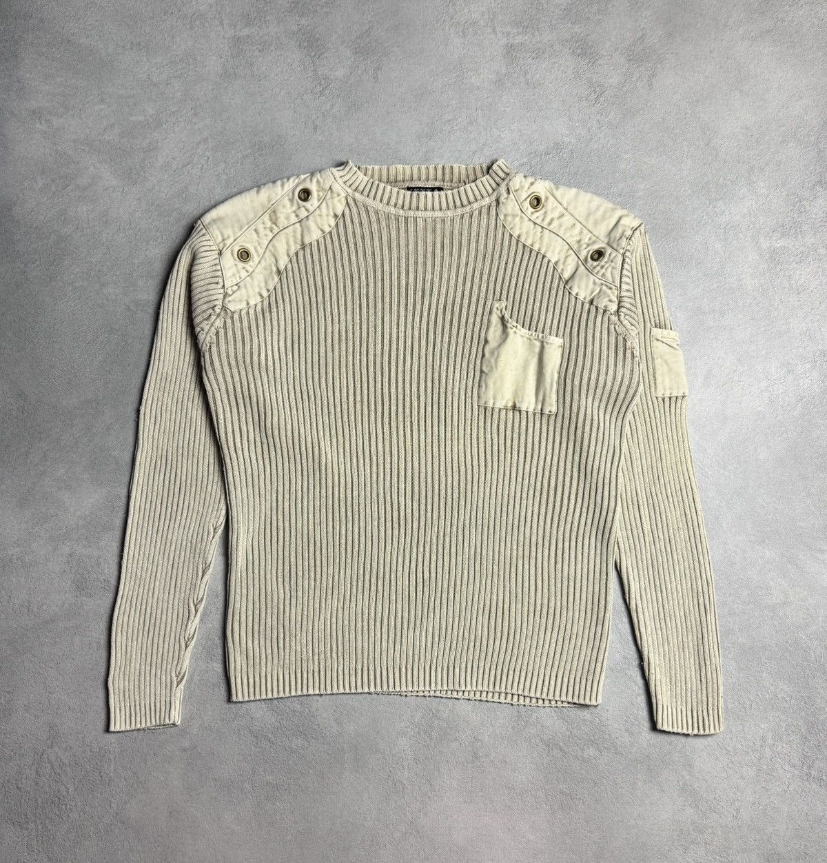Other Avant Garde Beige Crewneck Cotton Knit Sweater Size US XL / EU 56 / 4 - 1 Thumbnail